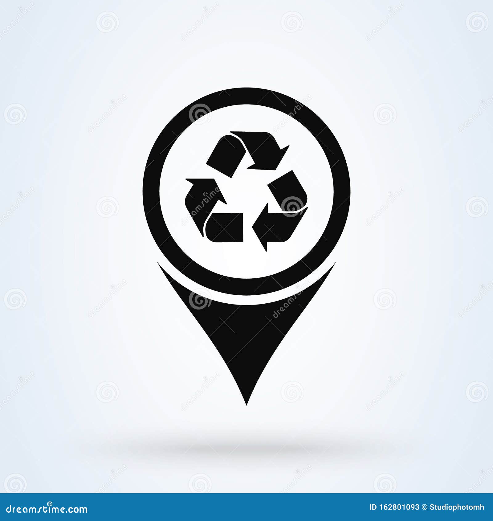 Refresh Map Marker. Location Pointer Simple Vector Modern Icon Design