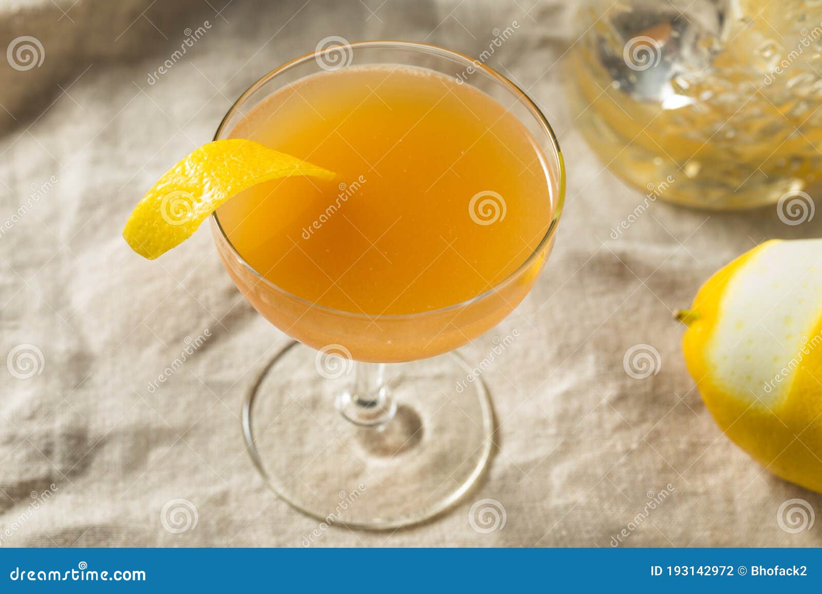 Refreshing Boozy Cognac Japanese Cocktail Stock Photo Image of