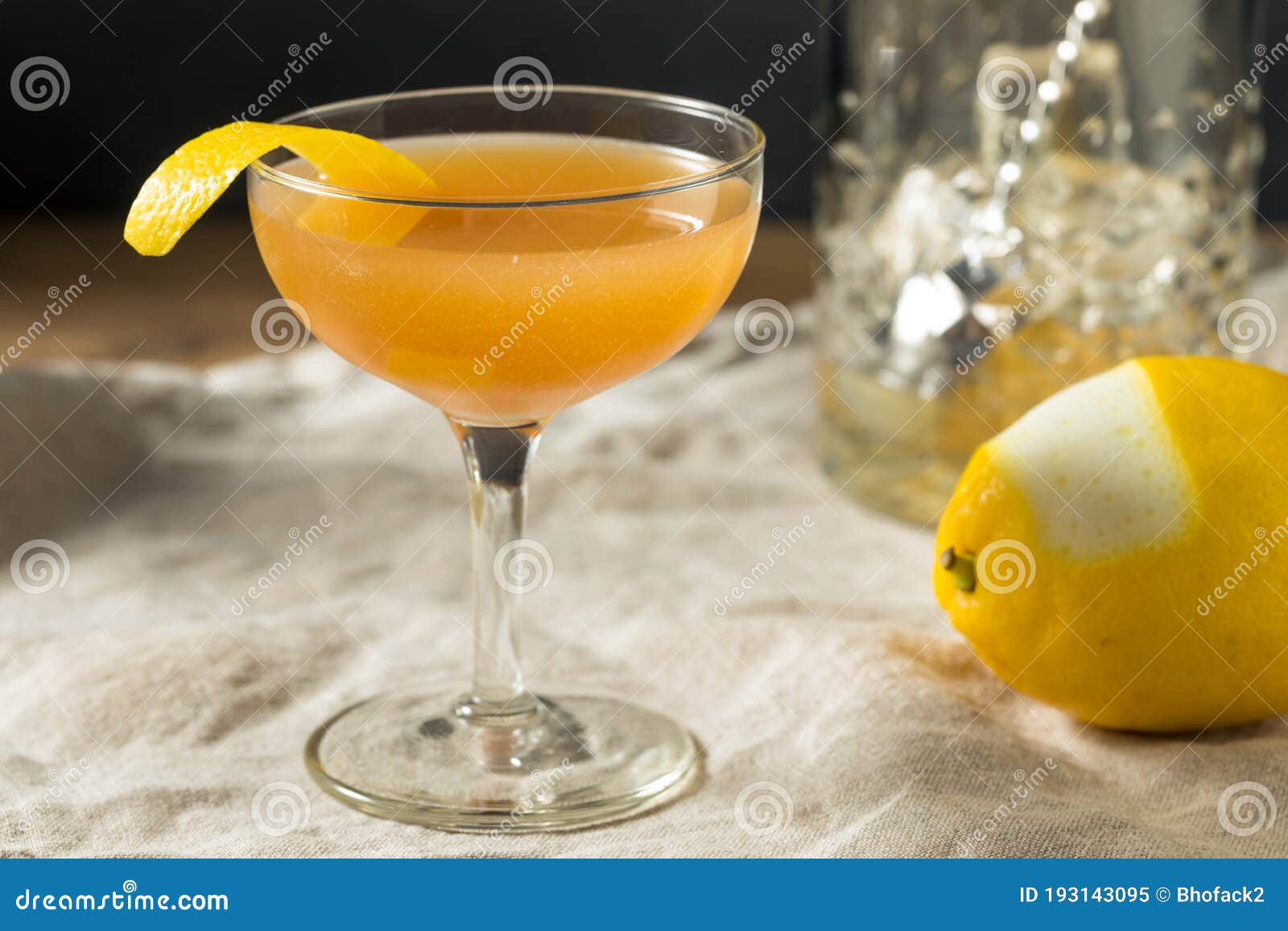 Refreshing Boozy Cognac Japanese Cocktail Stock Image Image of orgeat