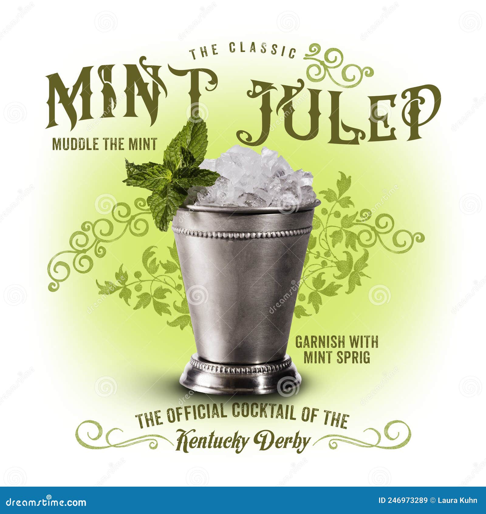 Mint Julep Cocktail New Orleans French Quarter Bourbon Street Louisiana