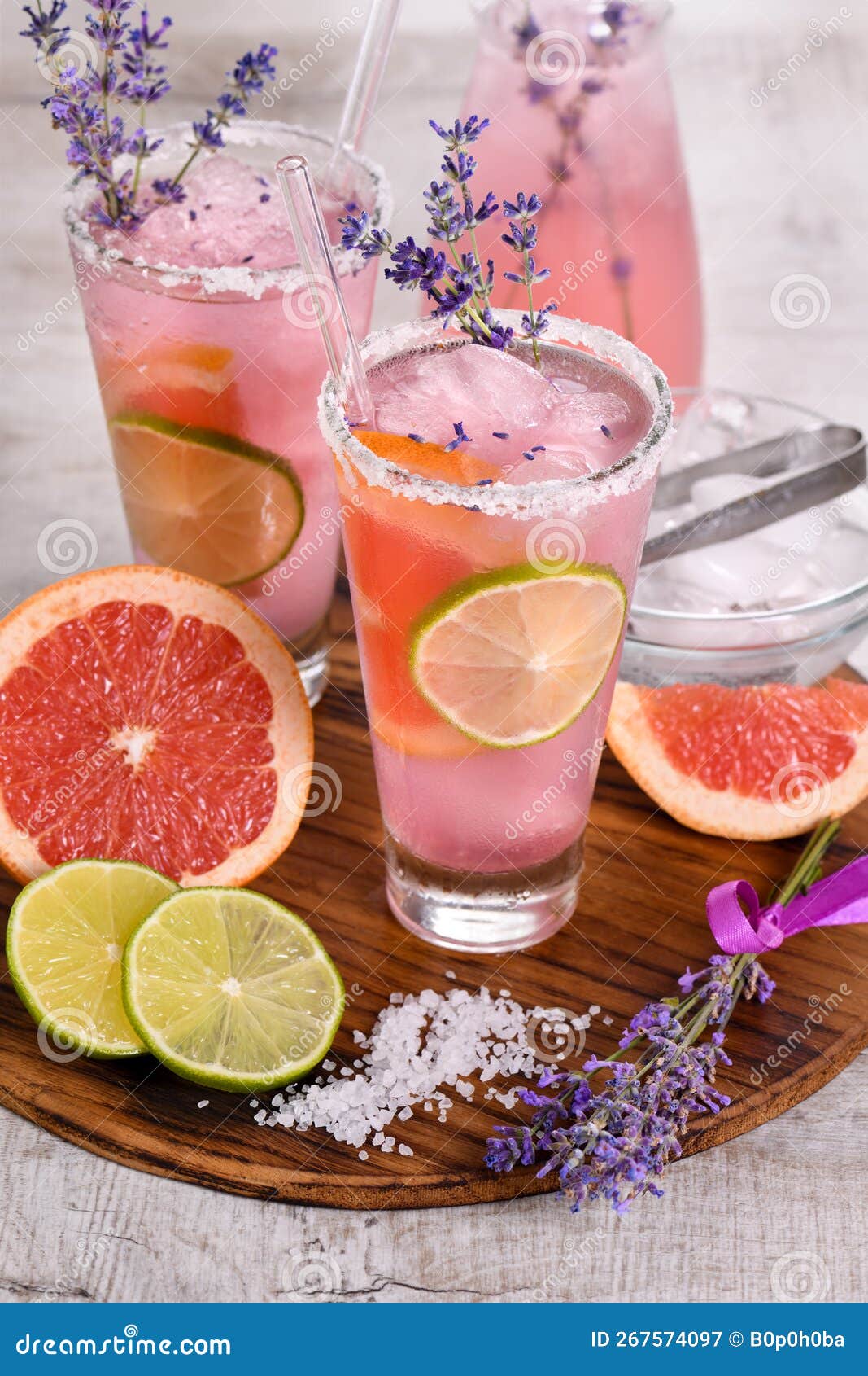 Refreshing Cocktail Lavender Paloma Stock Image Image of banquet