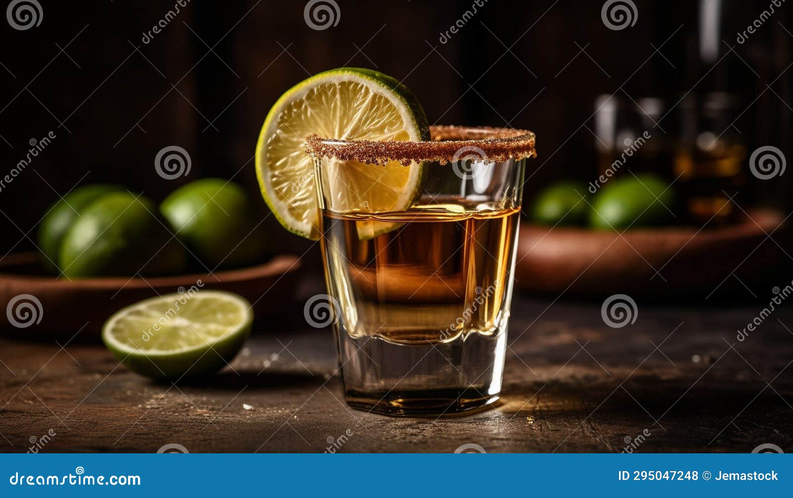 Refreshing Cocktail with Lime, Whiskey, Tequila, and Citrus Fruit