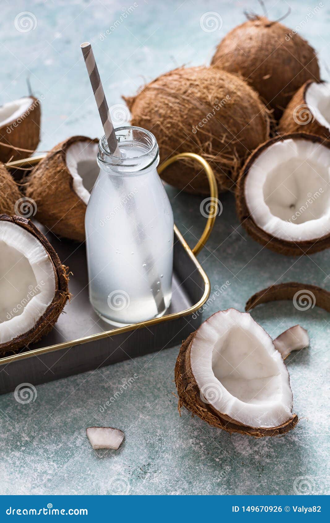 Refreshing coconut water stock photo. Image of tropical 149670926