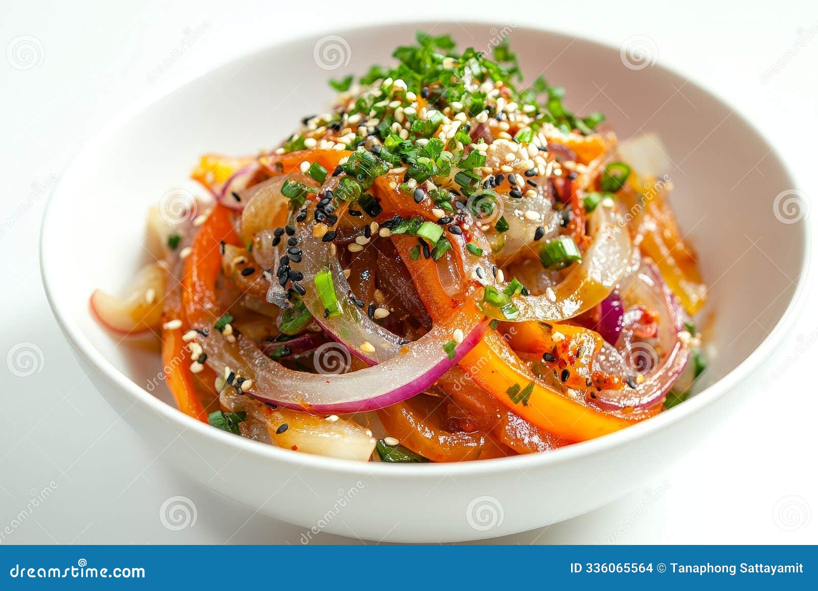 a refreshing and flavorful korean dish dotori muk acorn jelly salad features a combination of acorn jelly bell peppers red