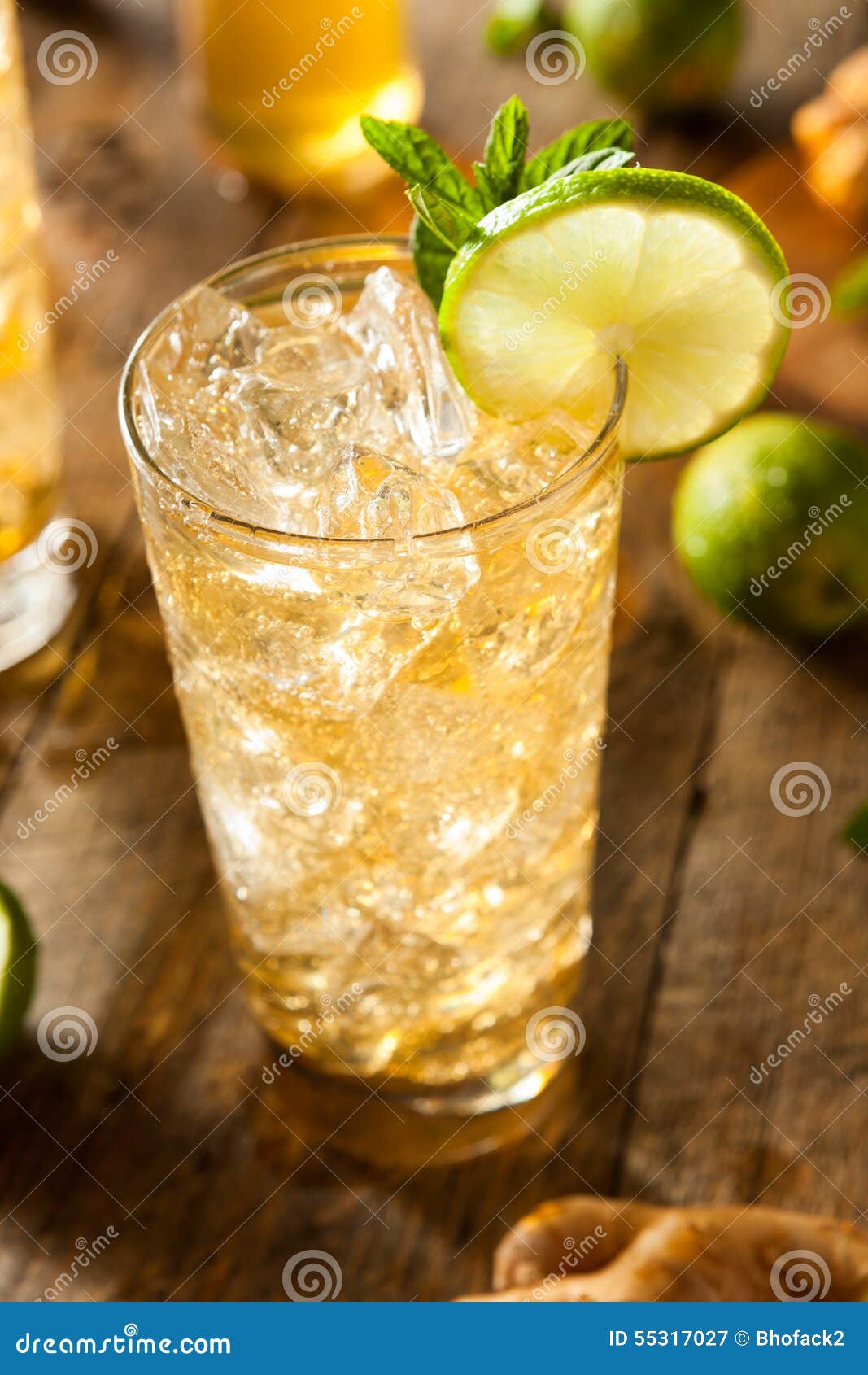 Refreshing Golden Ginger Beer Stock Image Image of lemon, ginger