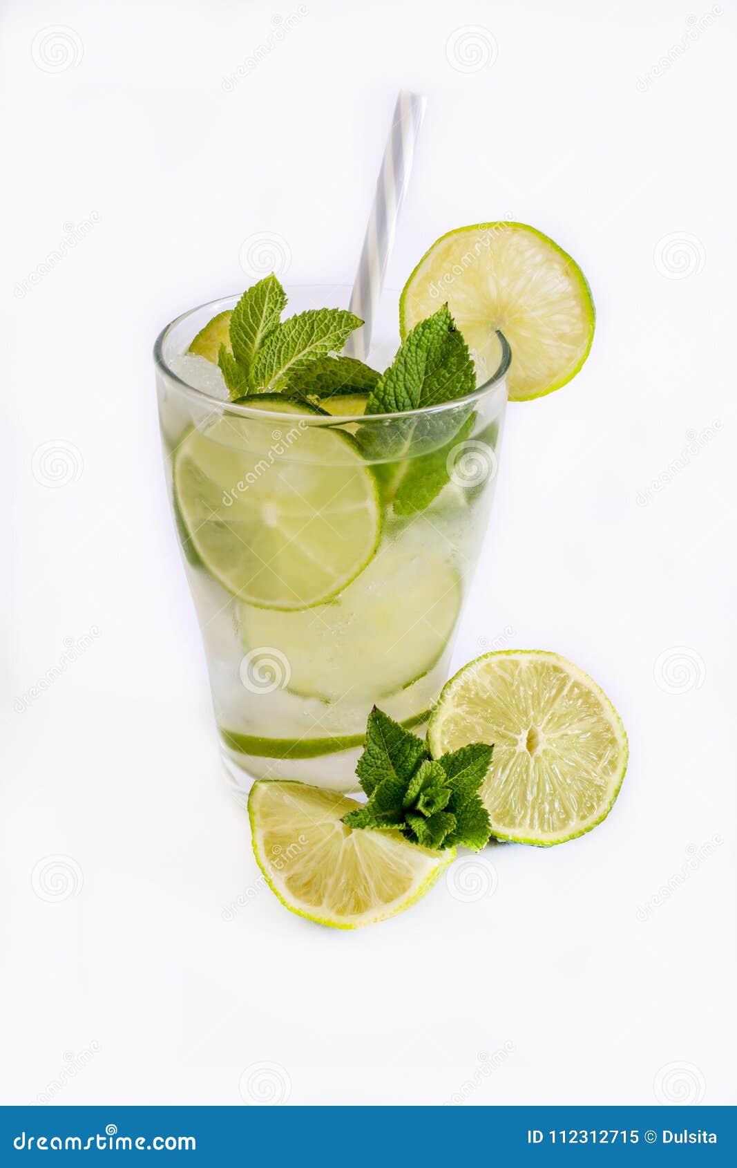 Refreshing Mojito with Peppermint Stock Image Image of peppermin