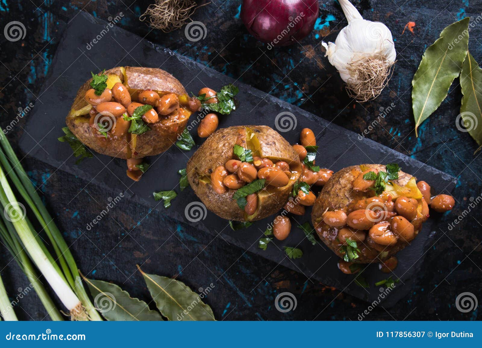 Refried Beand with Jacket Potato Stock Image Image of cuisine, jacket