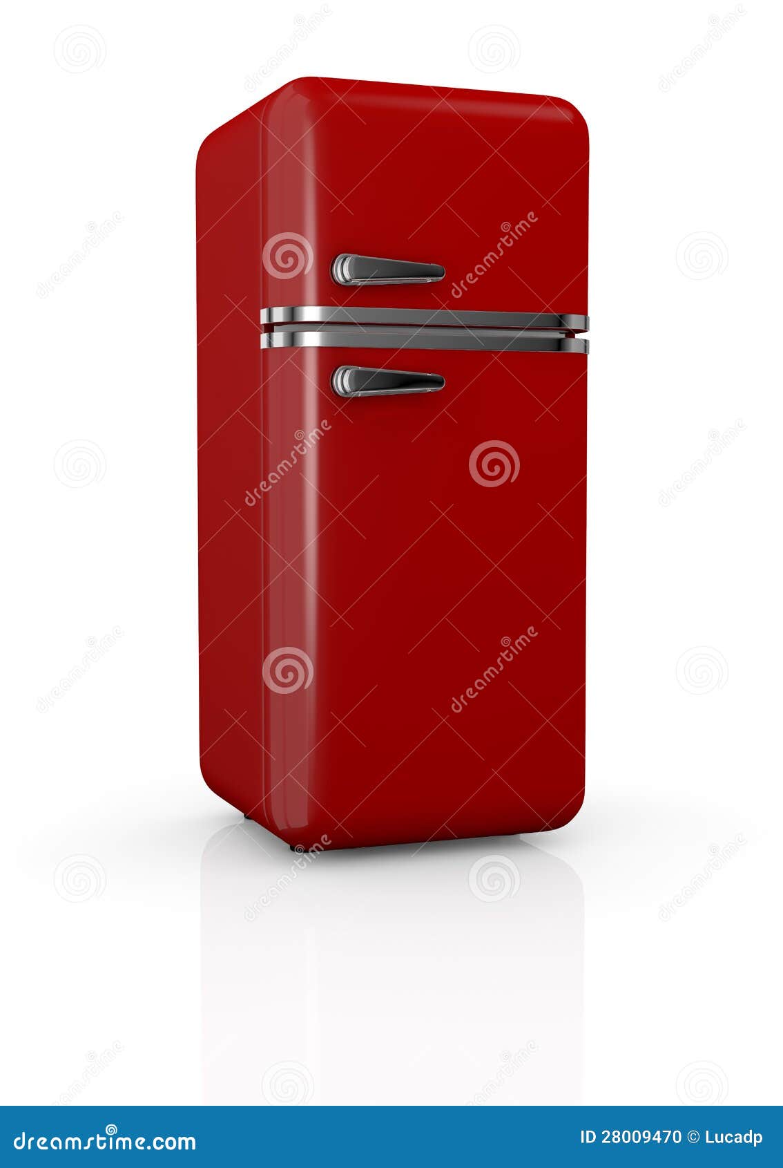 Refrigerador del vintage stock de ilustración. Ilustración de objeto -  28009470