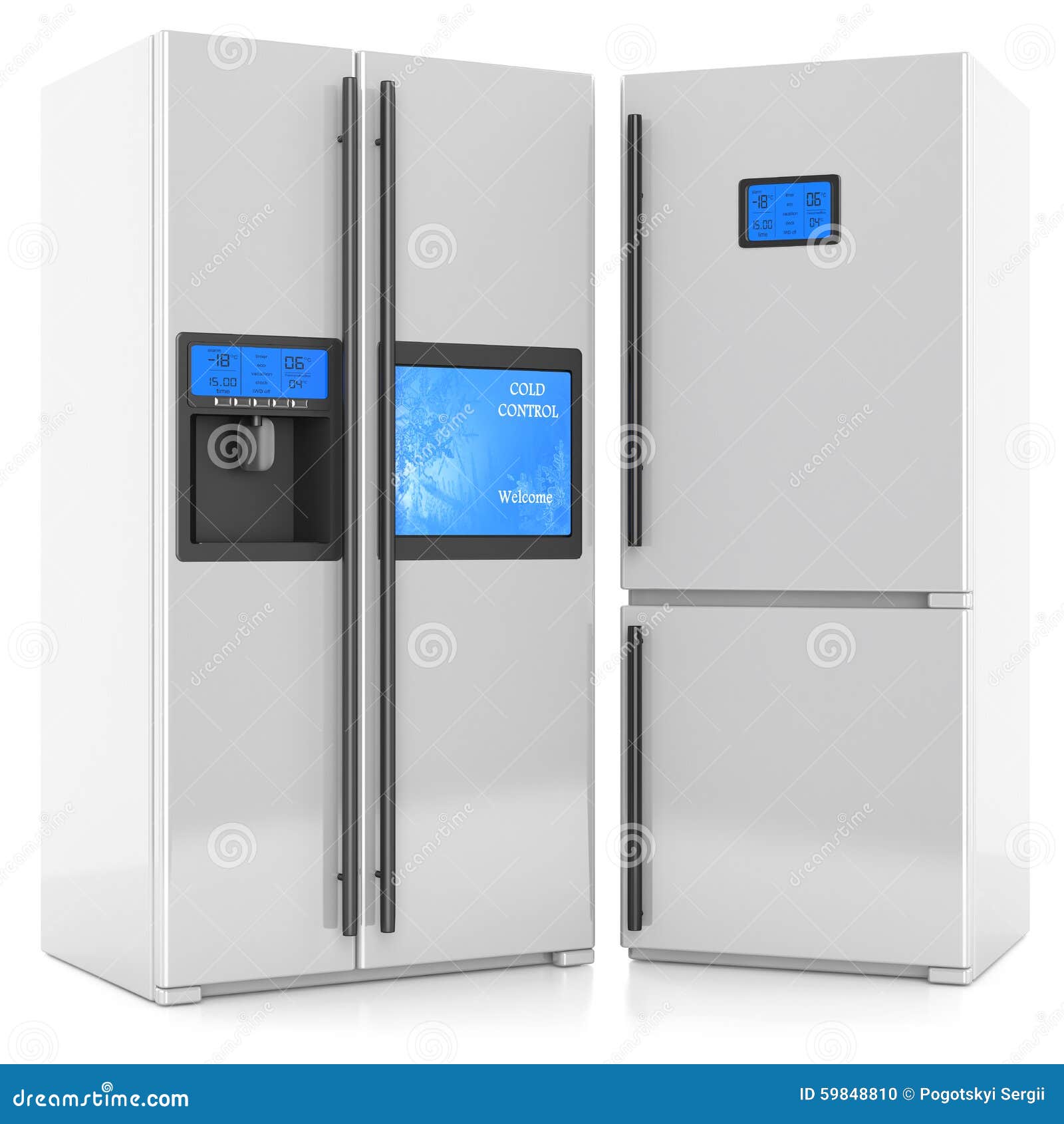 Guardería Florecer Descuidado Refrigeradores blancos stock de ilustración. Ilustración de comestibles -  59848810