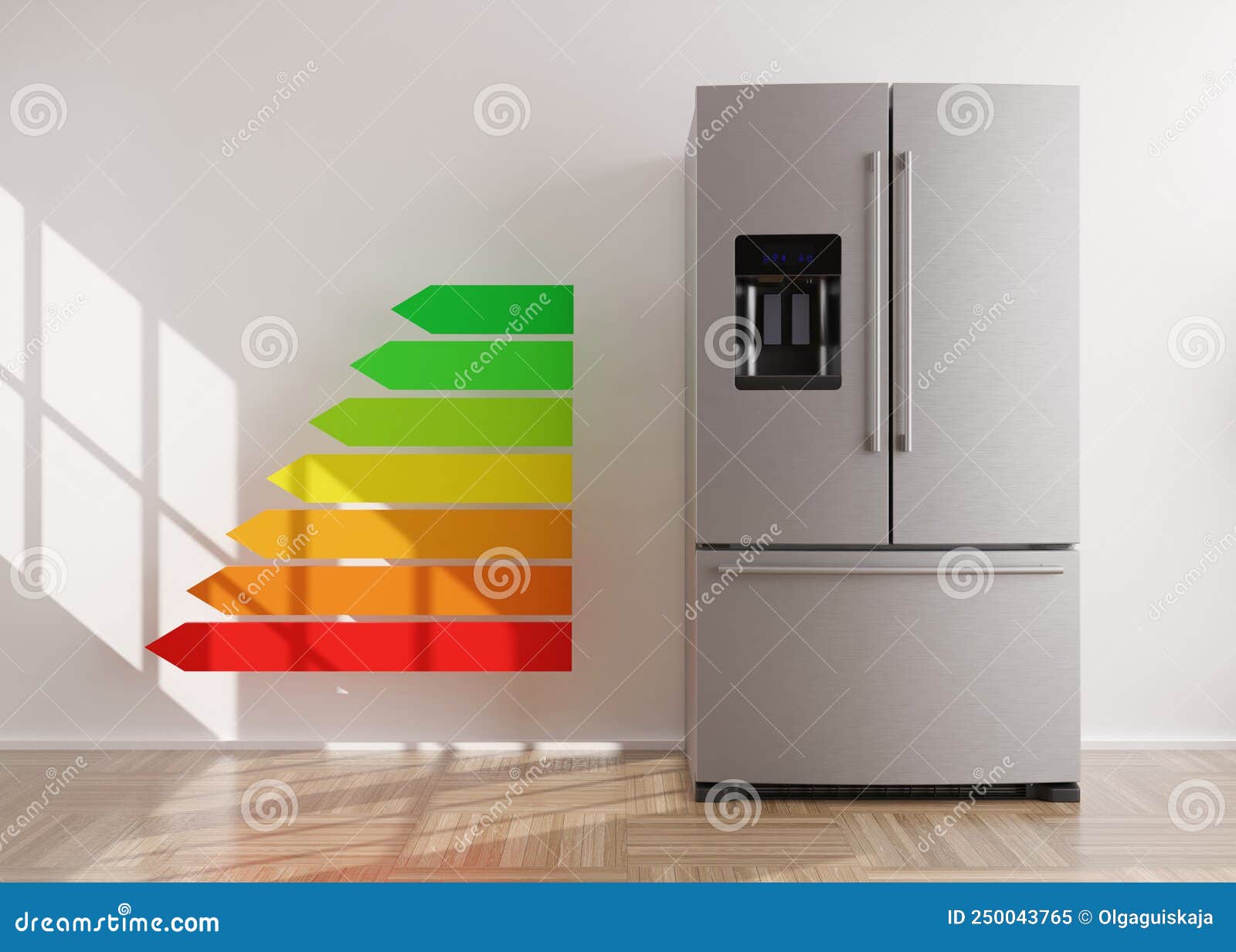 refrigerator and energy efficiency rating chart. household