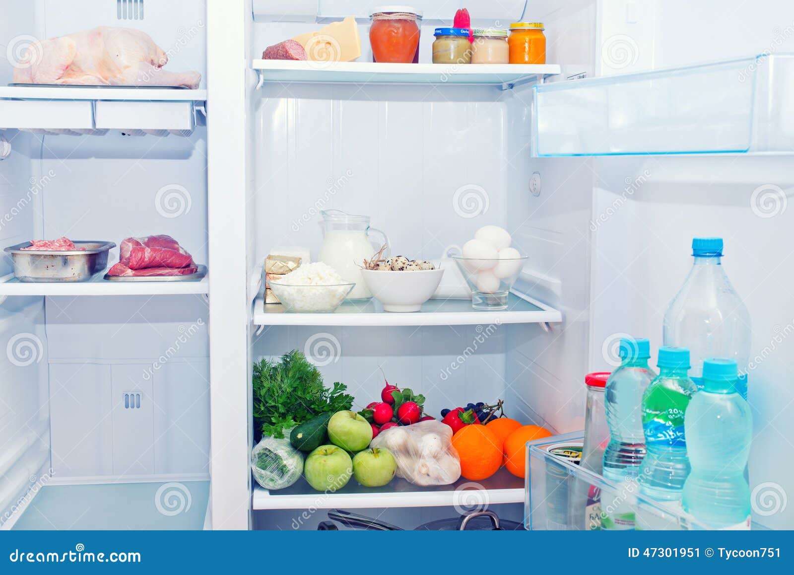 Fridge Drink With Water Bottles On A White Background Stock Photo, Picture  and Royalty Free Image. Image 35981953.