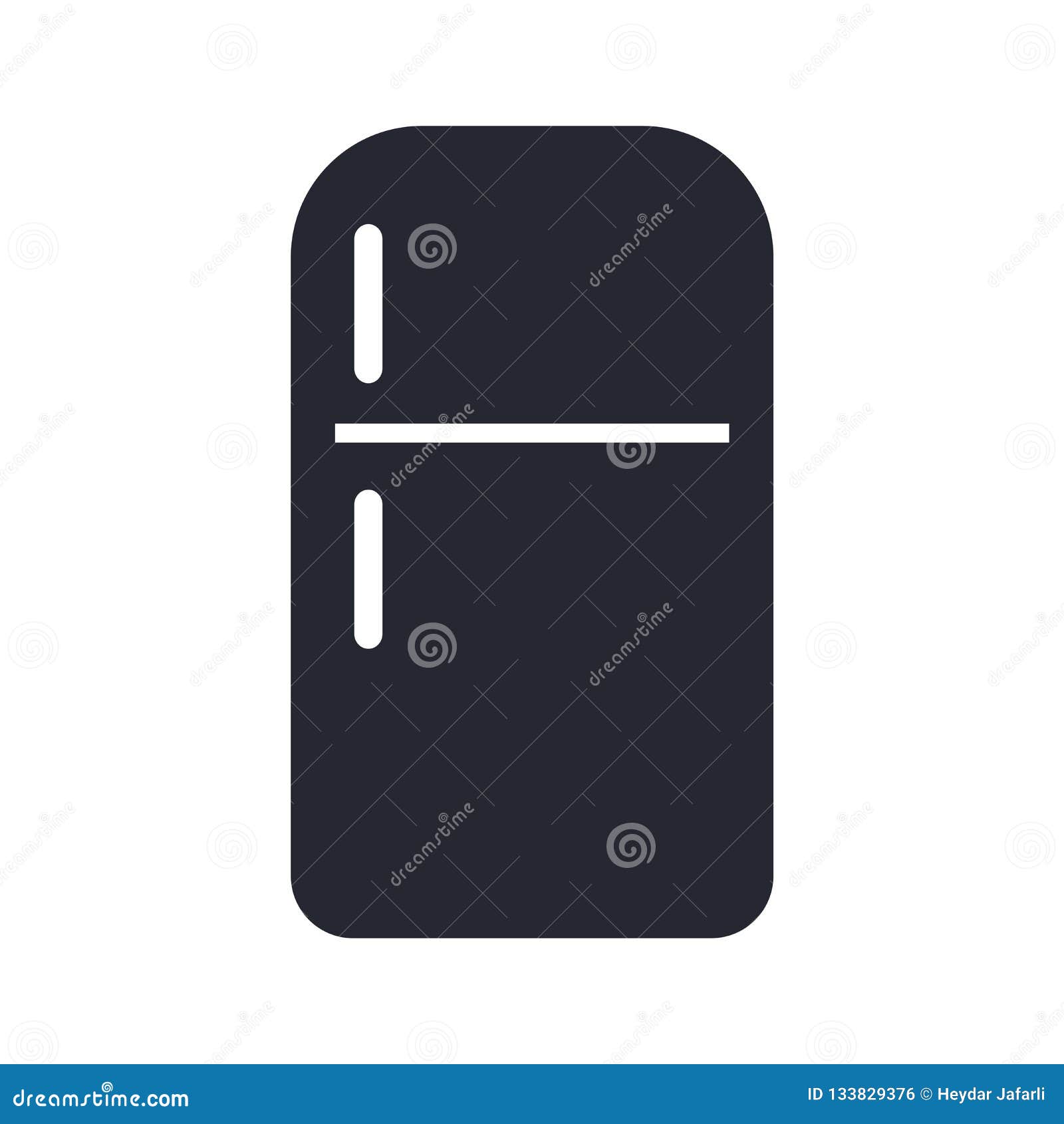 Refrigerator Icon Vector Sign and Symbol Isolated on White Background