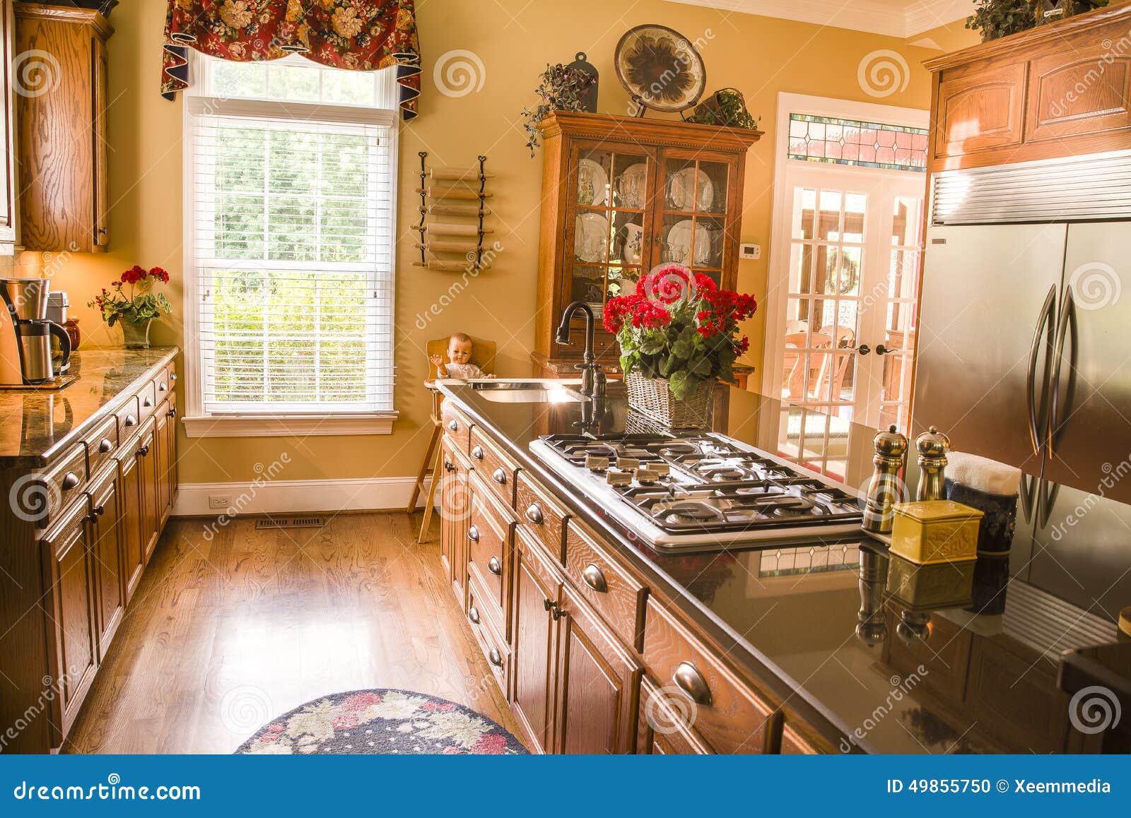 Refrigerator in Kitchen Dining Area Stock Photo Image of estate