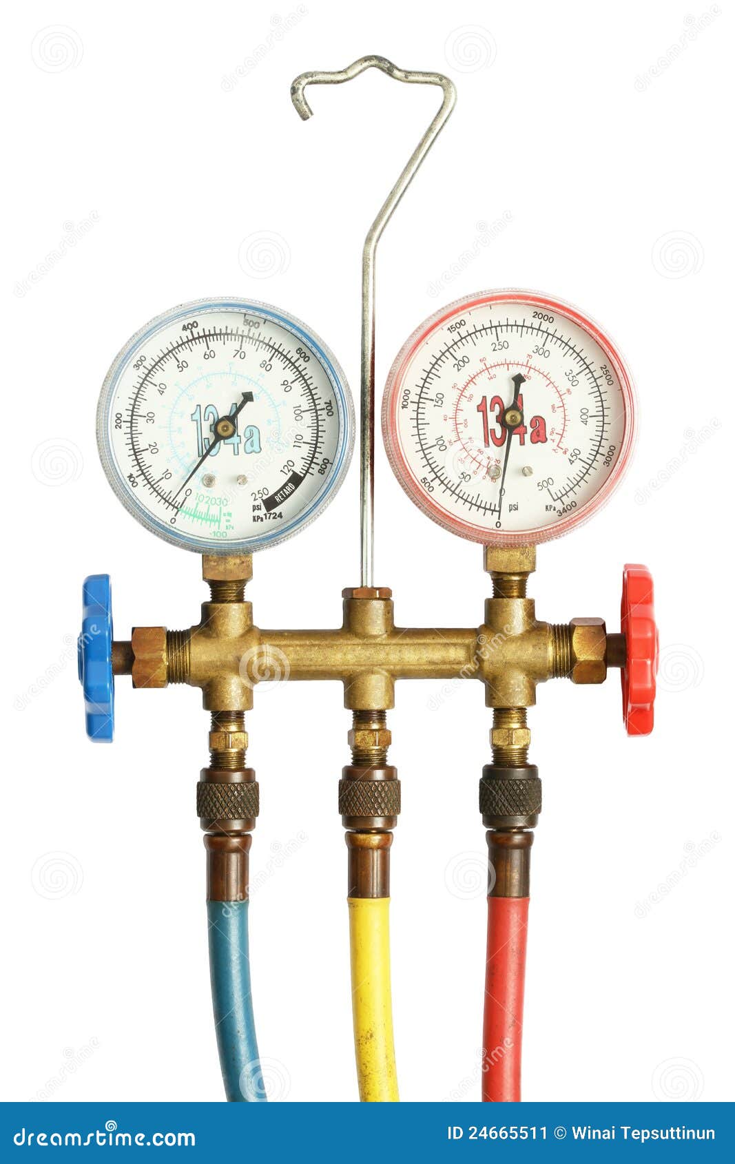 Refrigerator Pressure Gauges Stock Image Image of scale, white 24665511