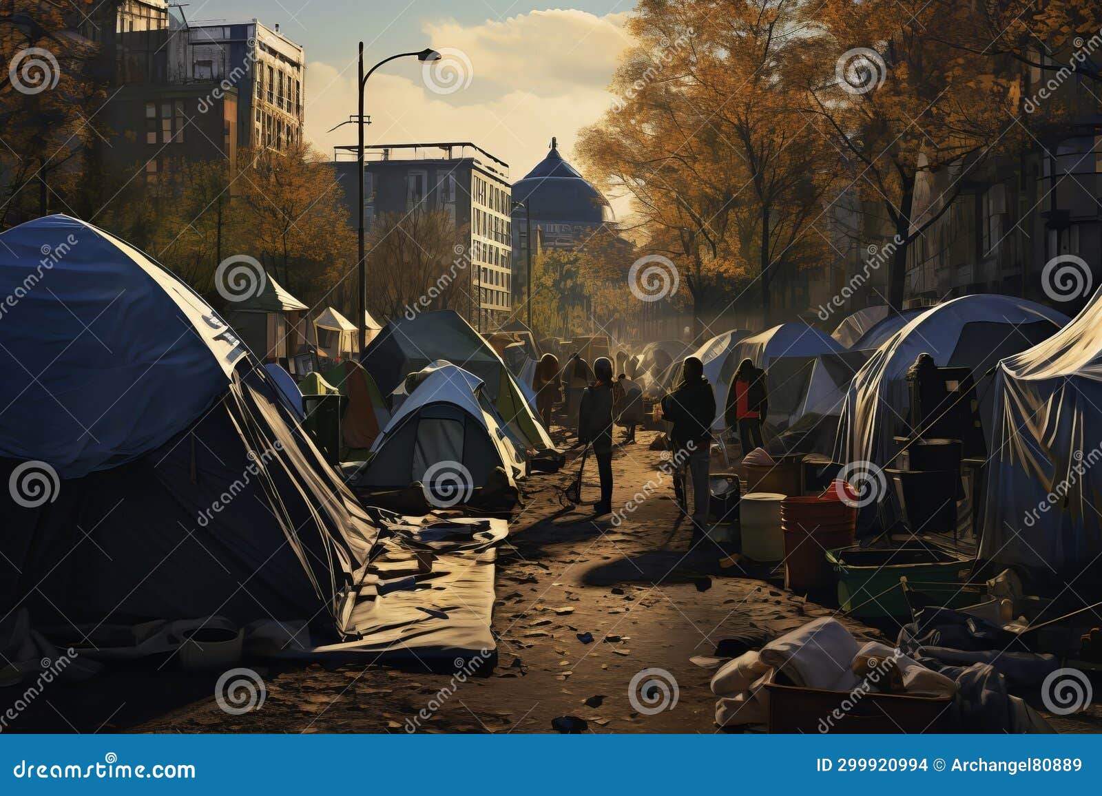 refugee camp. generative ai