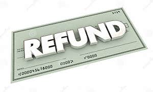 Refund Check Rebate Money Back Payment Stock Illustration 