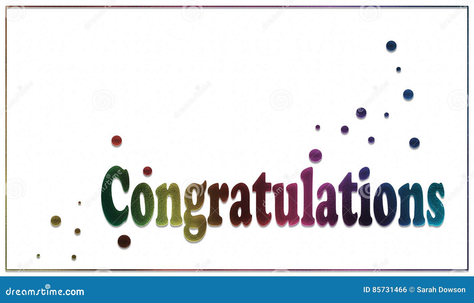 Regenbogen Gluckwunsch Karte Stock Abbildung Illustration Von Hell Celebrate 85731466