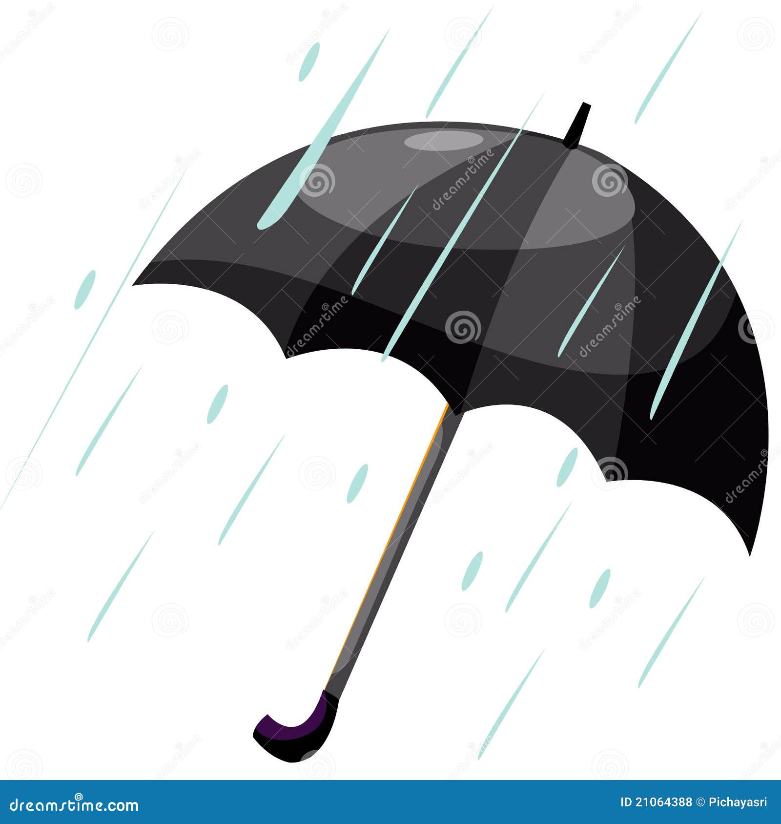 Regenschirm Mit Regen Stock Abbildung Illustration Von Auslegung