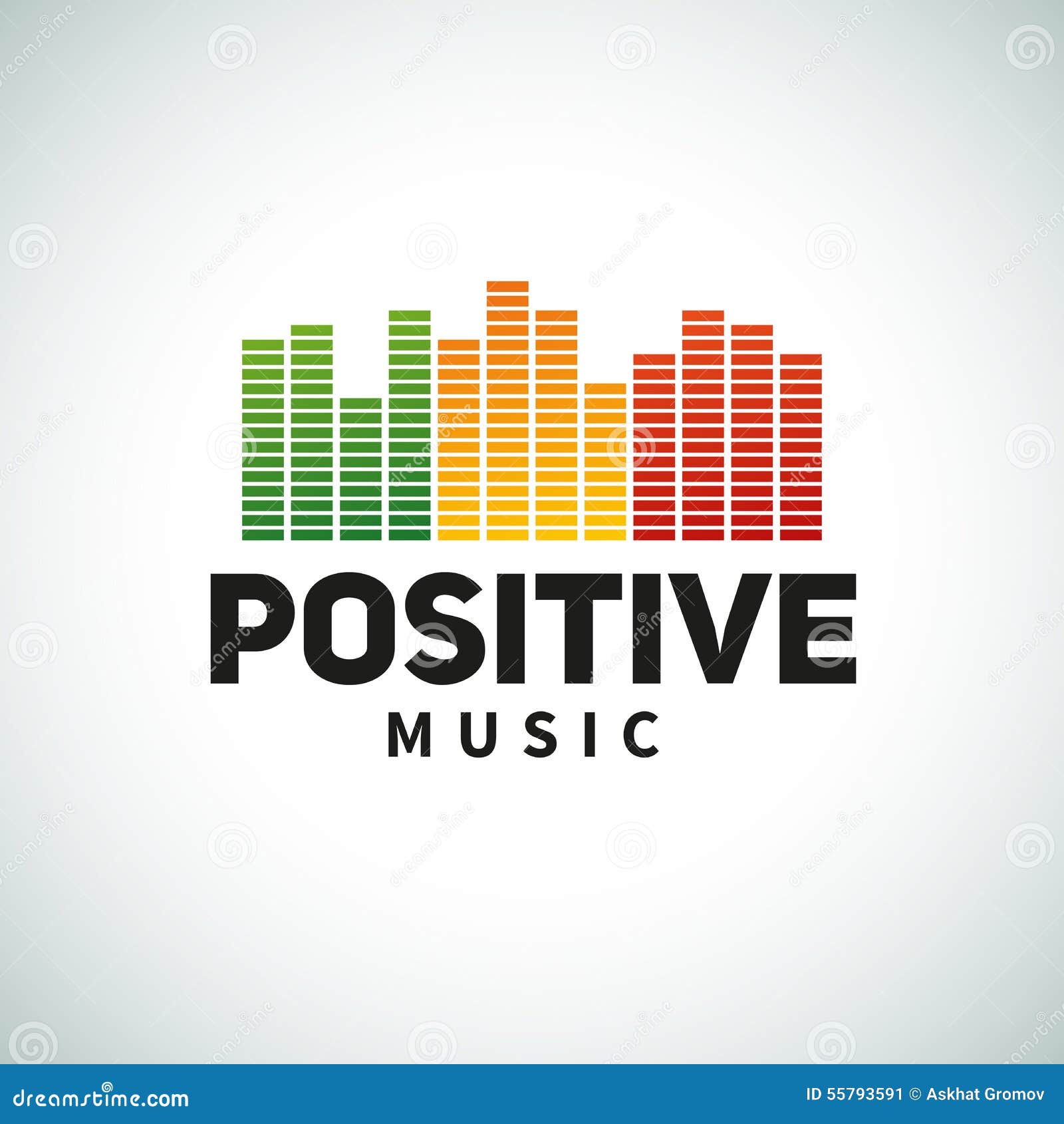 reggae music equalizer logo emblem  