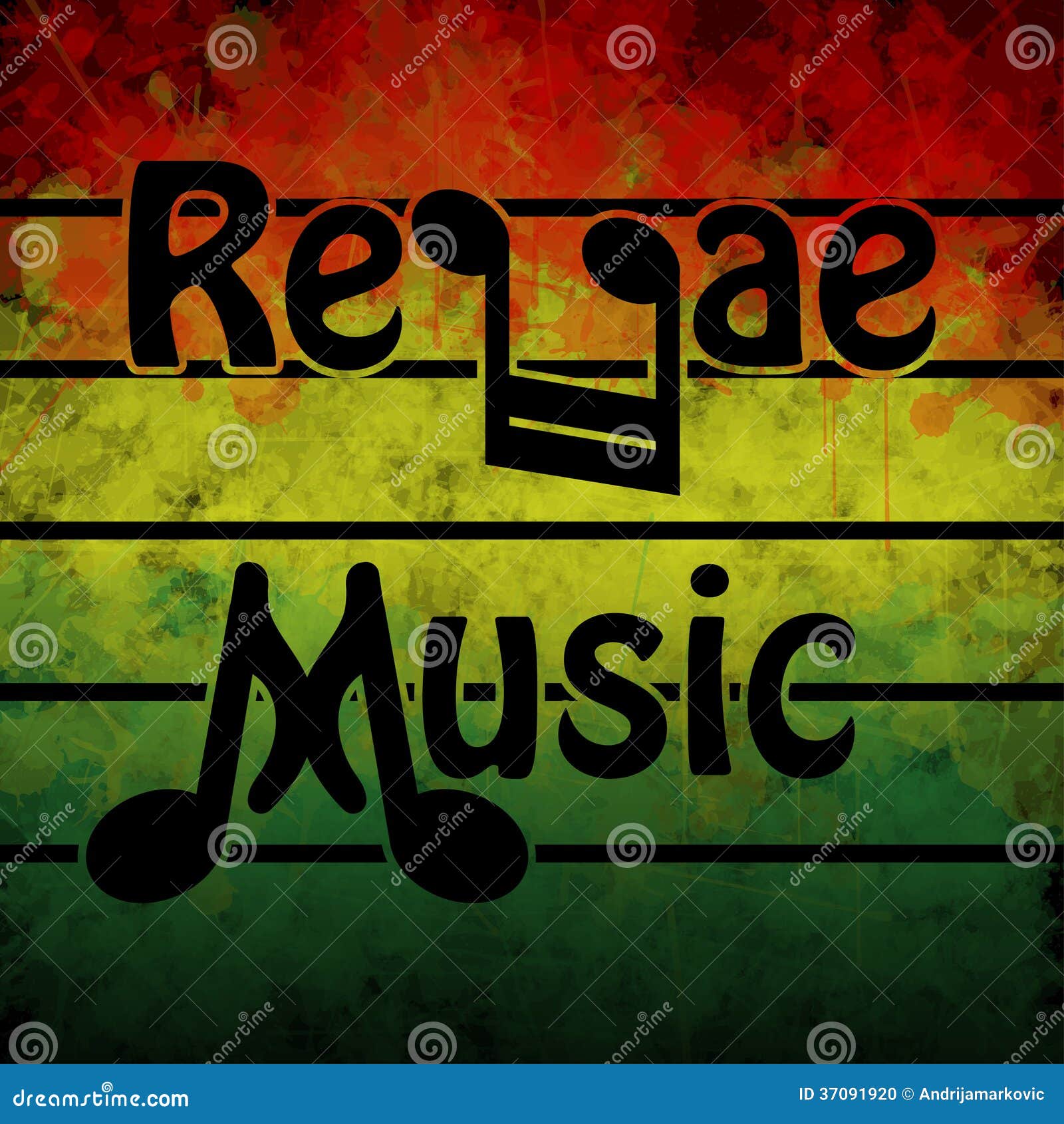 Reggae Music stock illustration. Image of innovation - 37091920