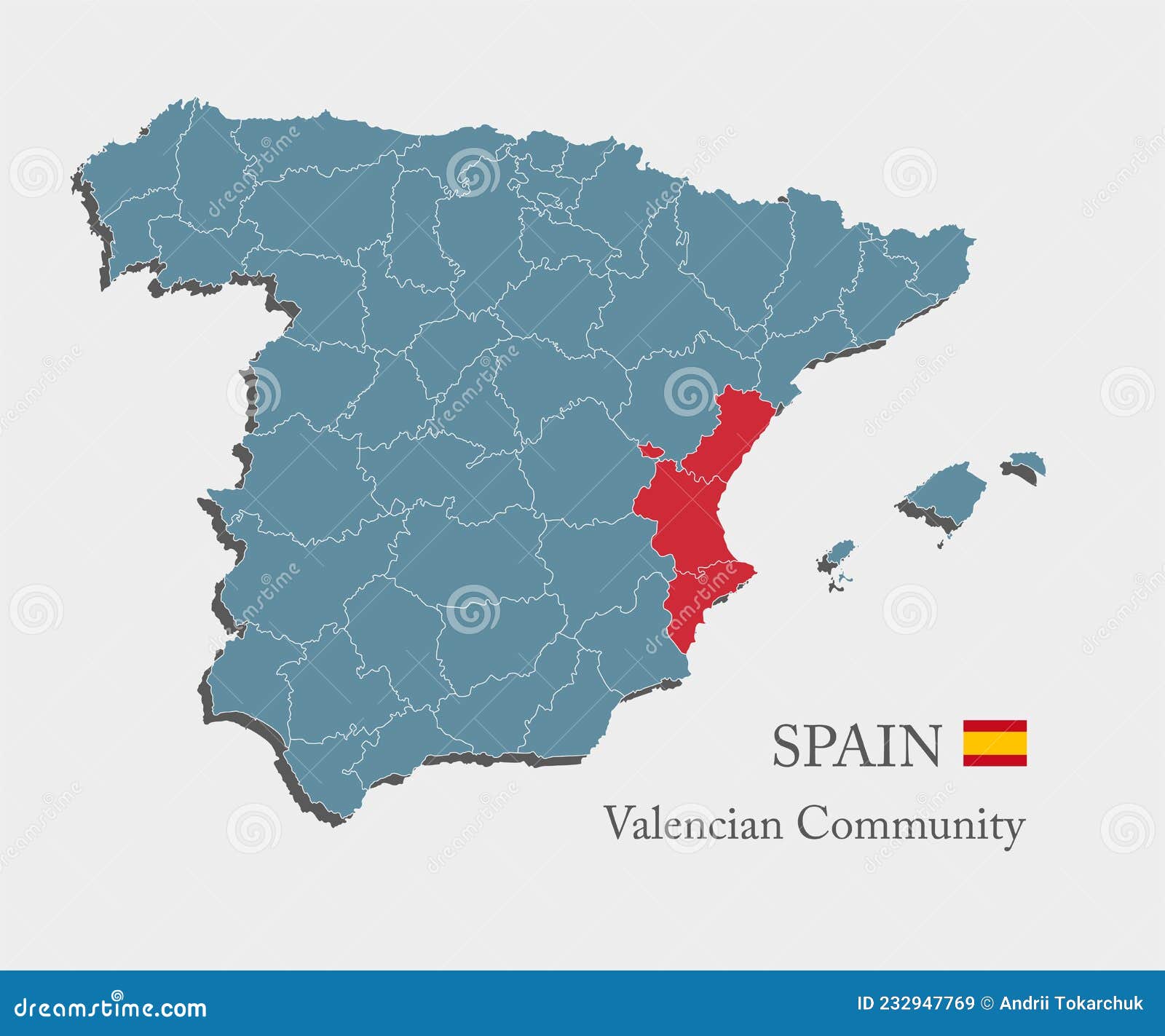 Valencia Localização Mapa Encontrar Cidade Mapa Espanha Ilustração Vetorial  imagem vetorial de tupungato© 378744388