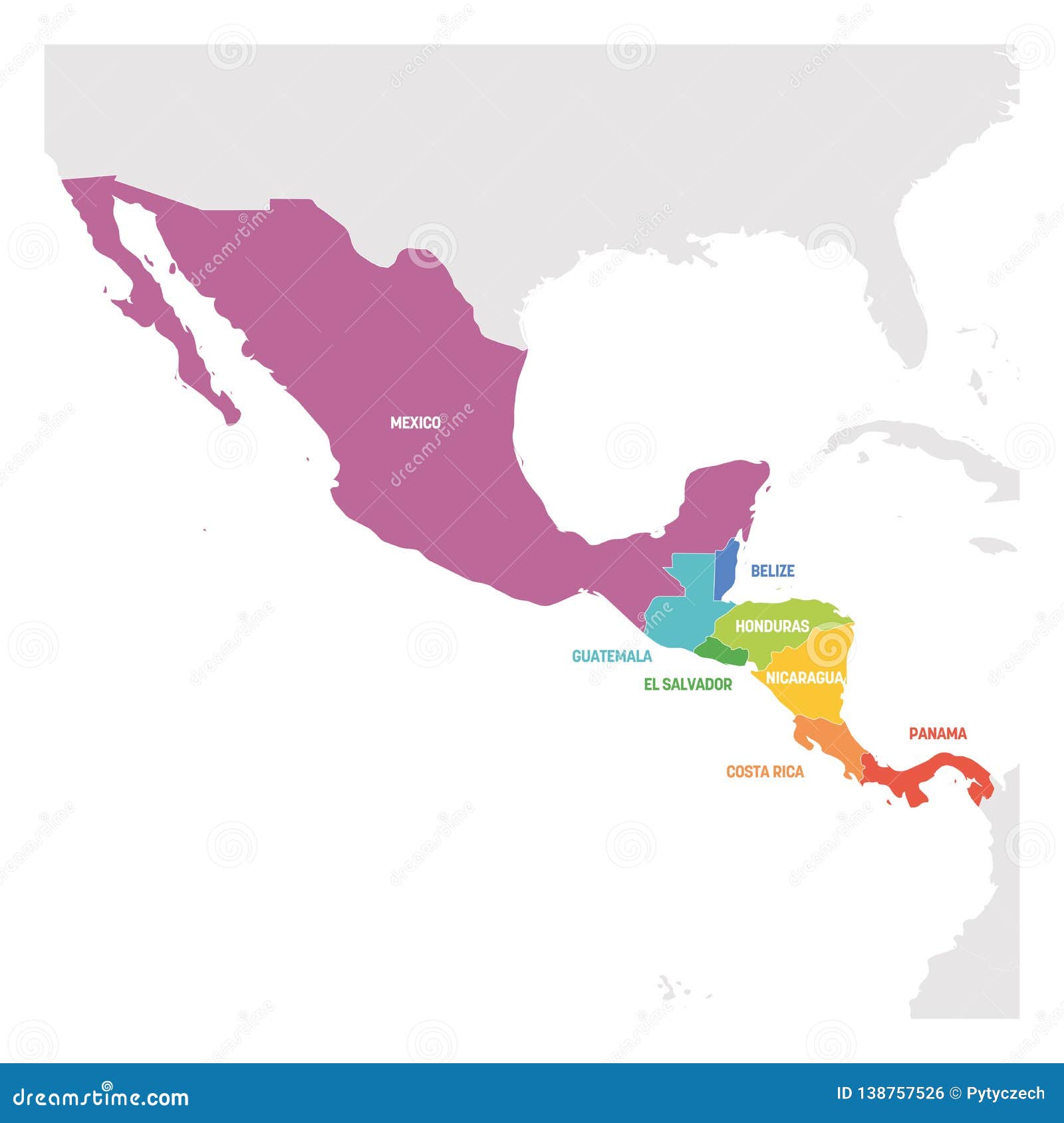 Región De America Central Mapa Colorido De Países En La Parte Central De América Ilustración Del Vector Ilustración del Vector - Ilustración de continente, central: 138757526 Región De America Central Mapa Colorido De Países En La Parte Central De América Ilustración Del Vector Ilustración del Vector - Ilustración de continente, central: 138757526