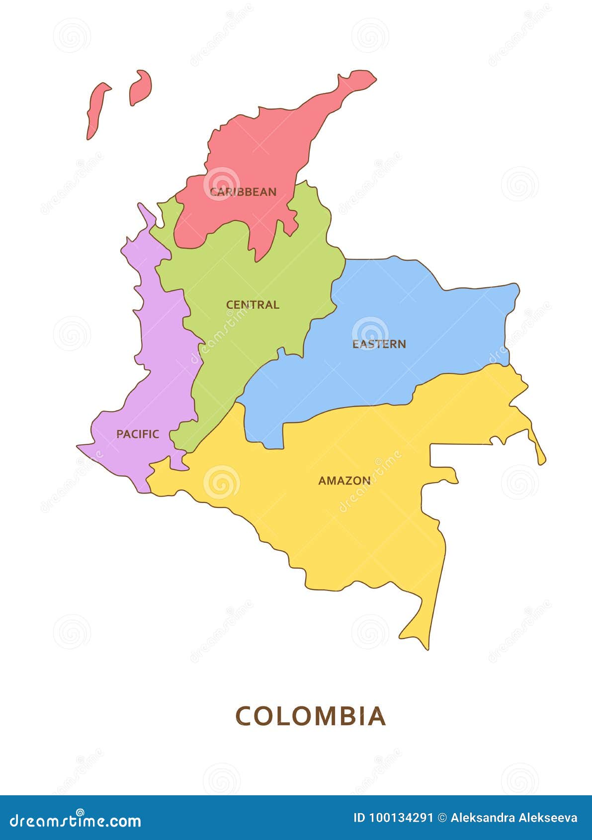 Lista 100 Imagen Mapa De Colombia Y Sus Regiones Alta Definición