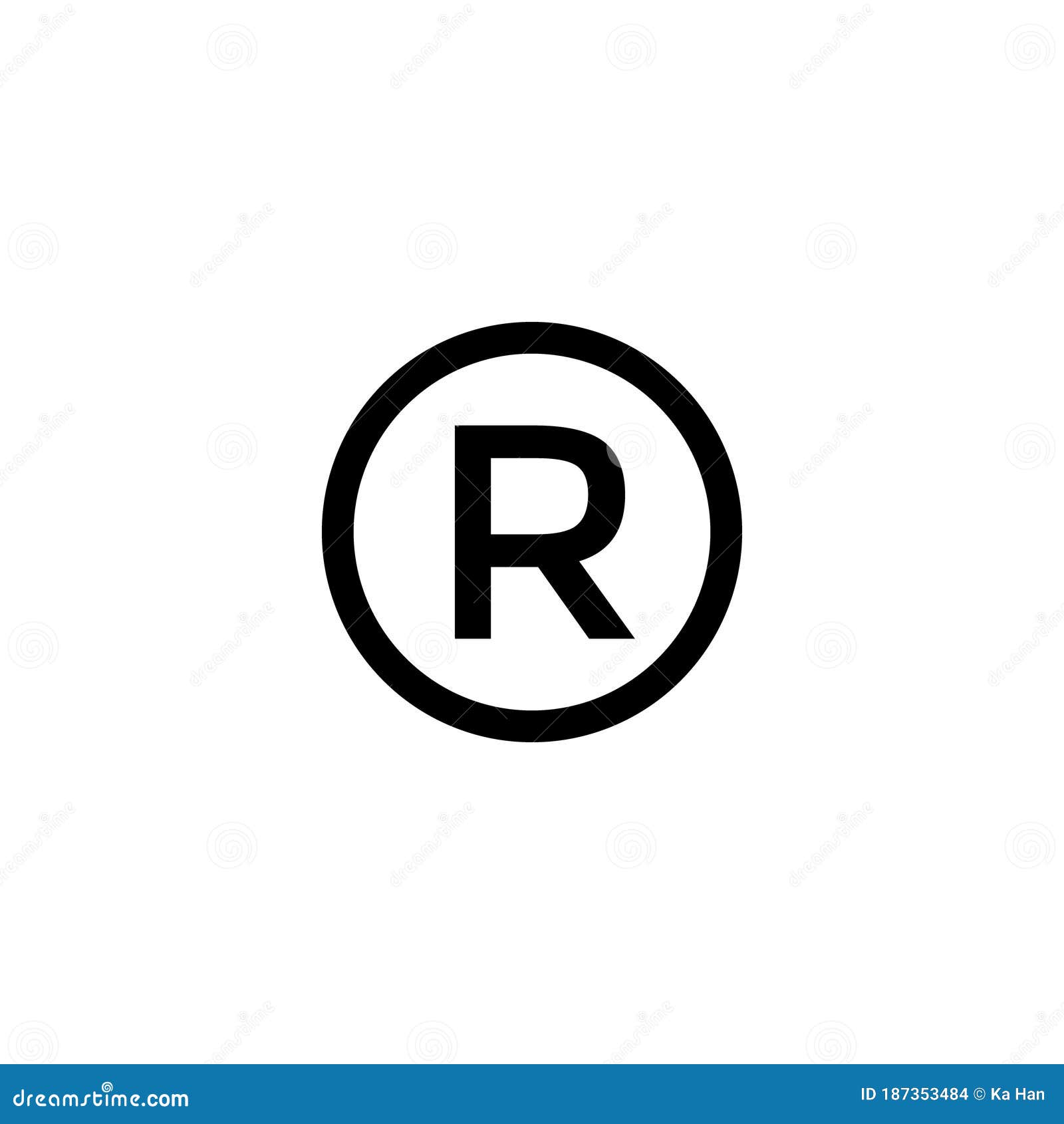 registered trademark   in trendy style  on white background