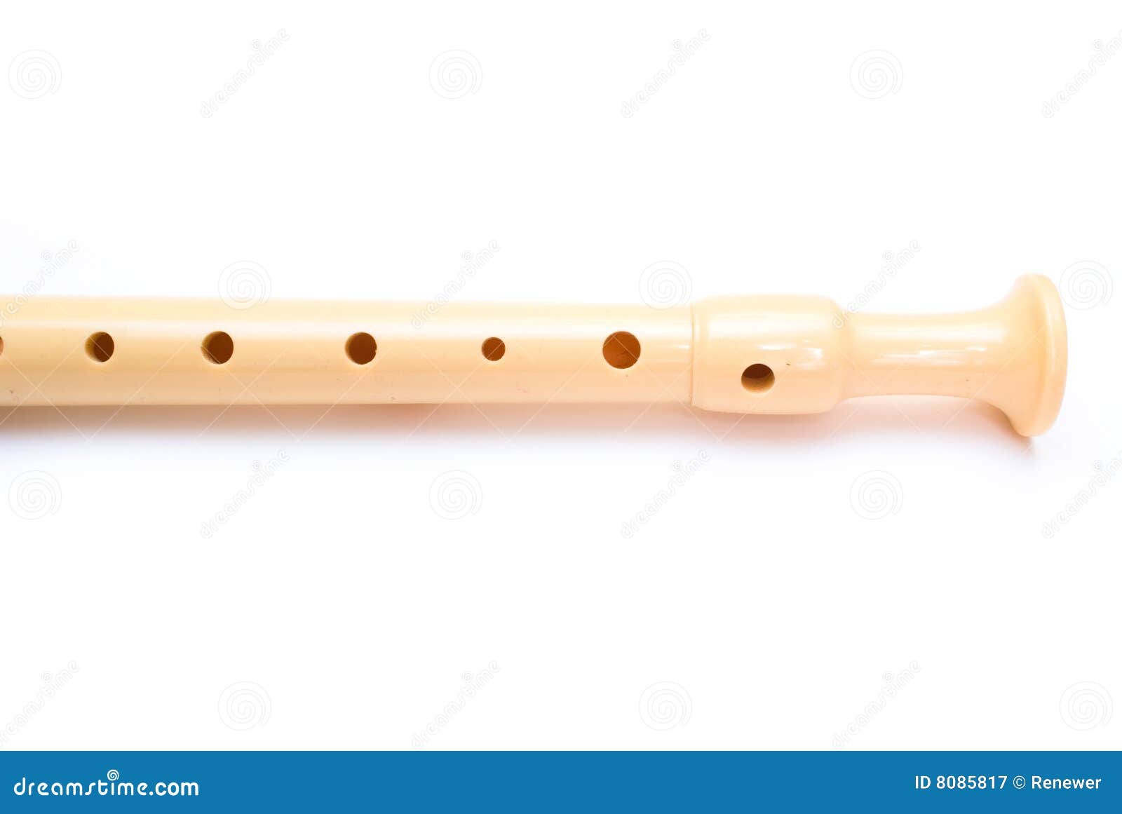 Registrador (flauta del bloque) aislado en blanco