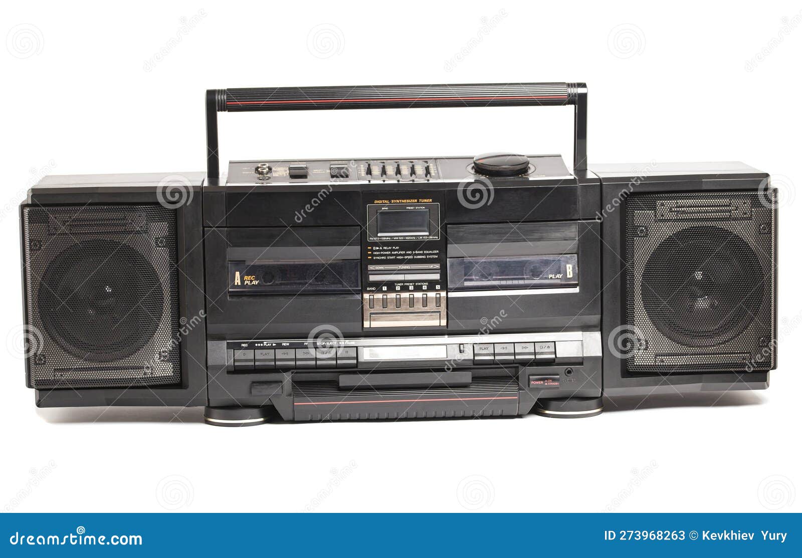 Registratore a Cassette Radio Stereo Retroportatile Da 80 Immagine Stock -  Immagine di vecchio, registratore: 273968263