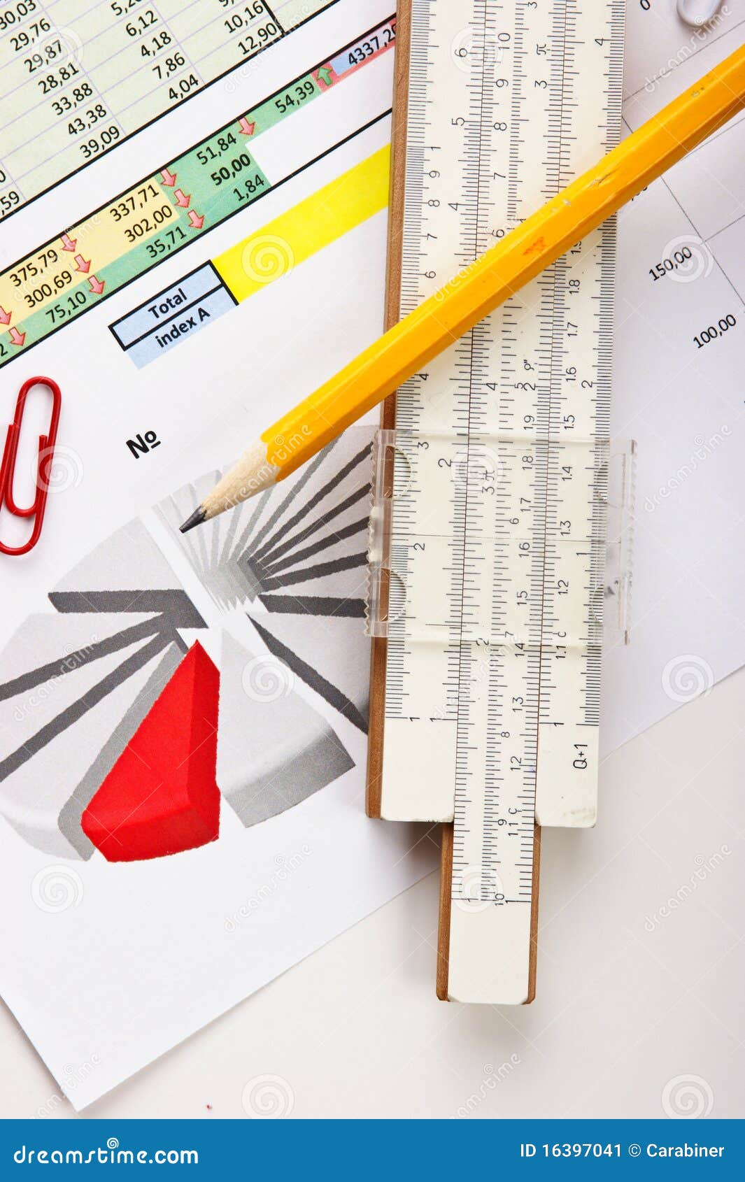 Regolo Calcolatore E Schema Immagine Stock - Immagine di