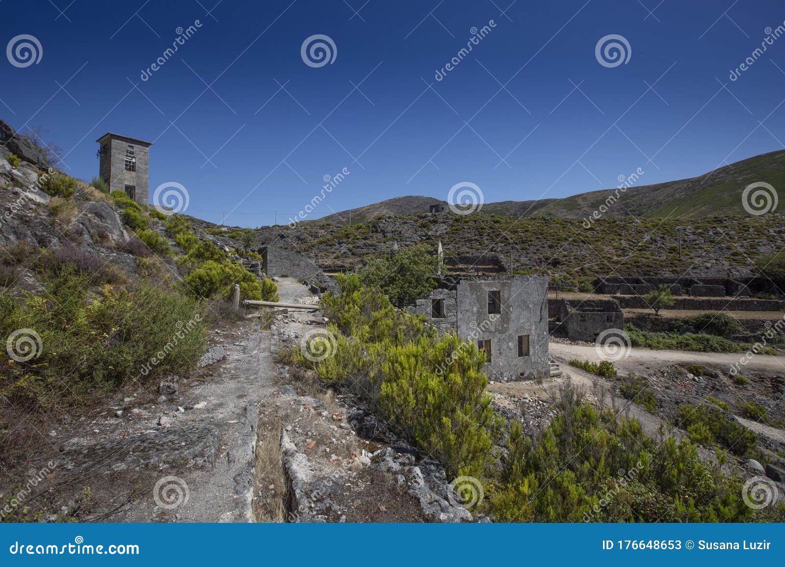 view from regoufe mines aka minas de regoufe in arouca, viseu.