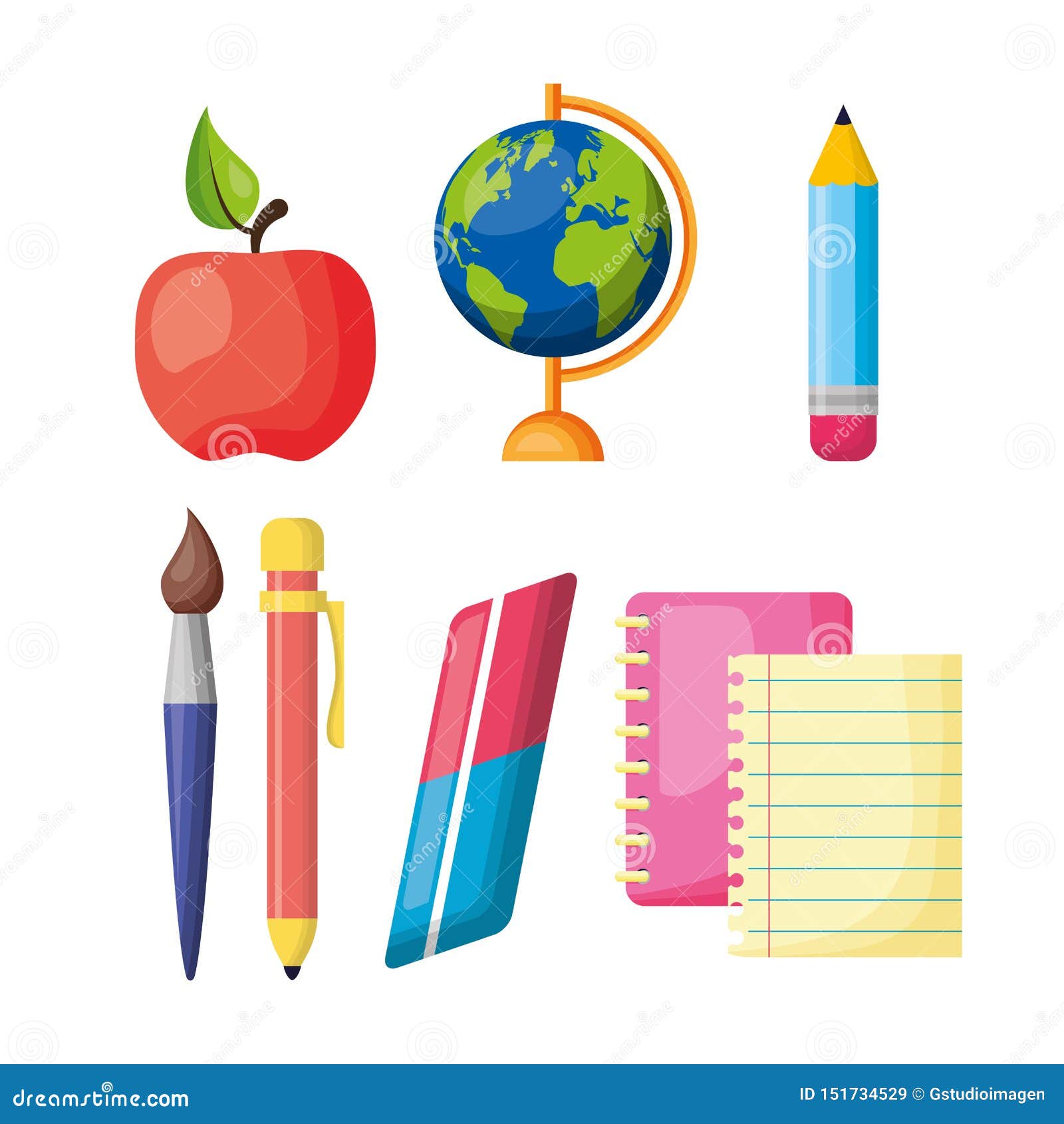 Regreso a clases poster stock illustration. Illustration of globe 151734529