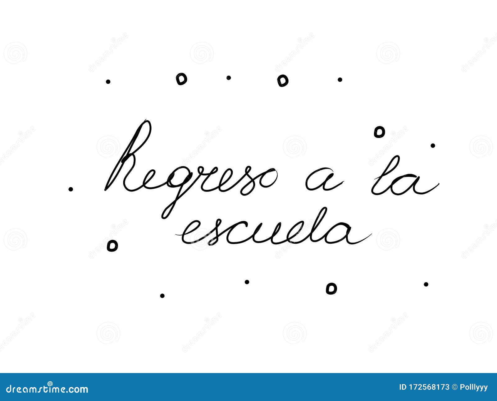 regreso a la escuela phrase handwritten with a calligraphy brush. back to school in spanish. modern brush calligraphy. 