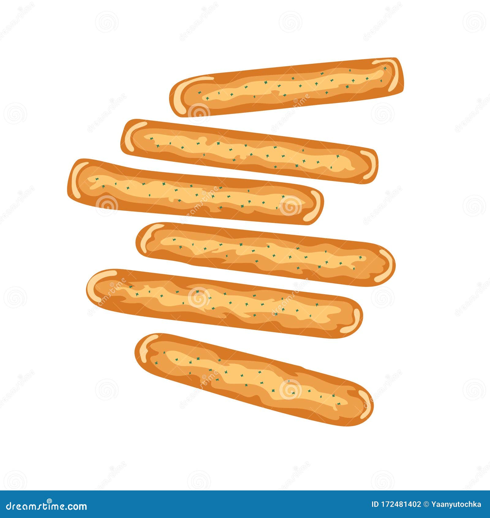 Regular bread sticks stock vector. Illustration of abstract - 172481402