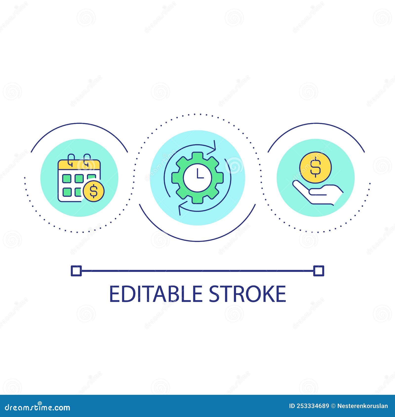 regular payments loop concept icon