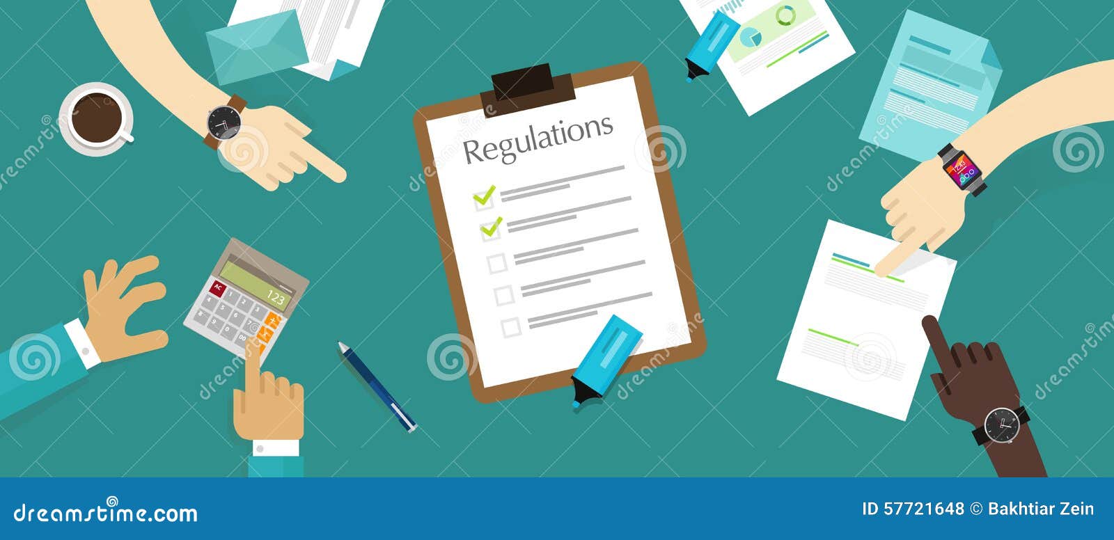 Regulation Law Standard Corporation Document Requirement Stock Vector
