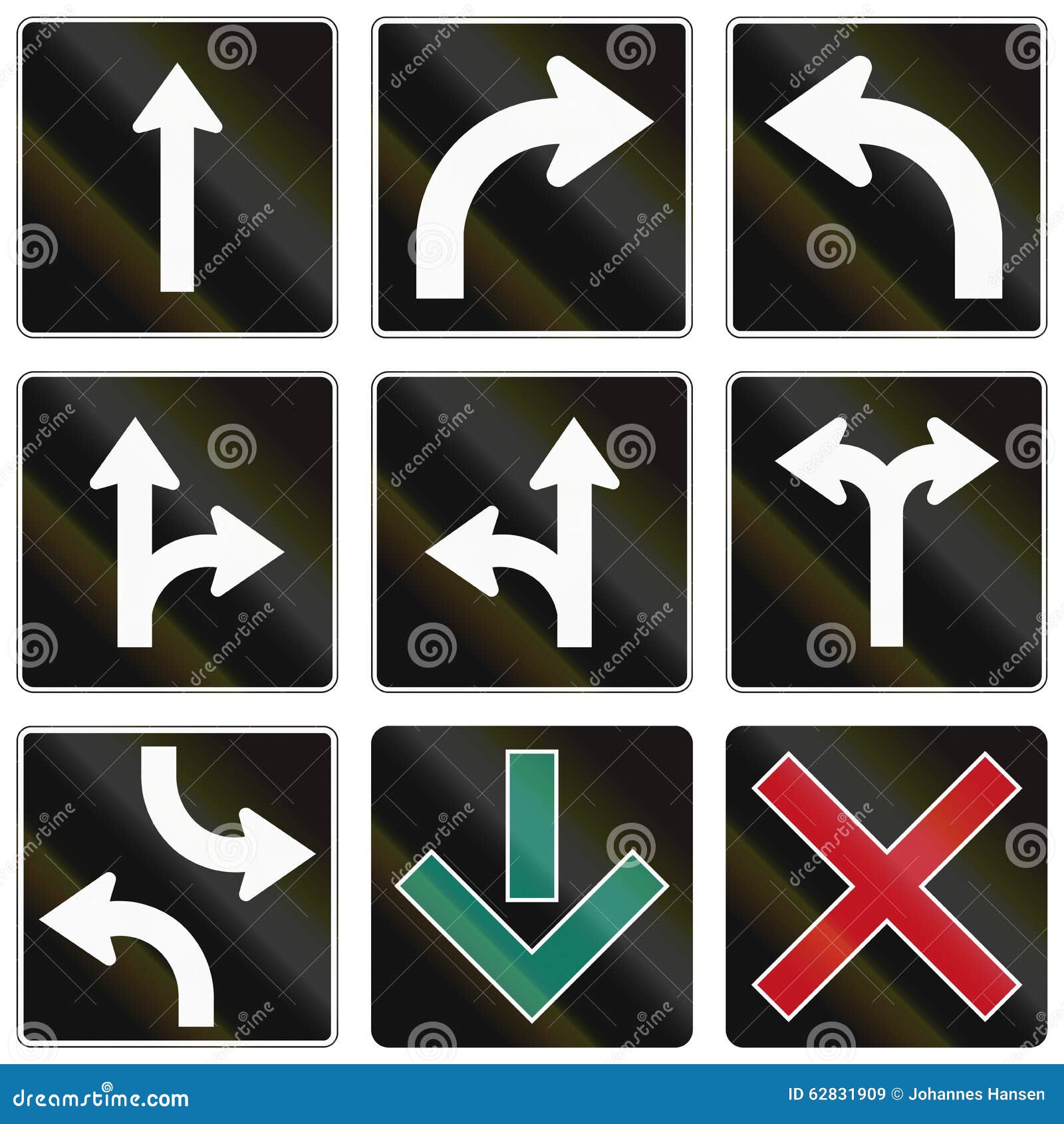 Regulatory Road Signs in Quebec Canada Stock Illustration