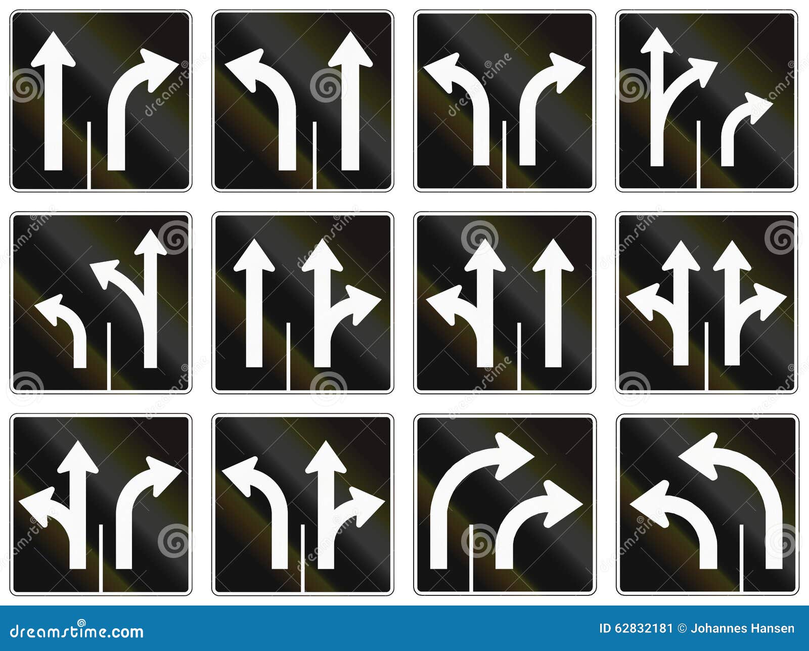 Regulatory Road Signs in Quebec Canada Stock Illustration