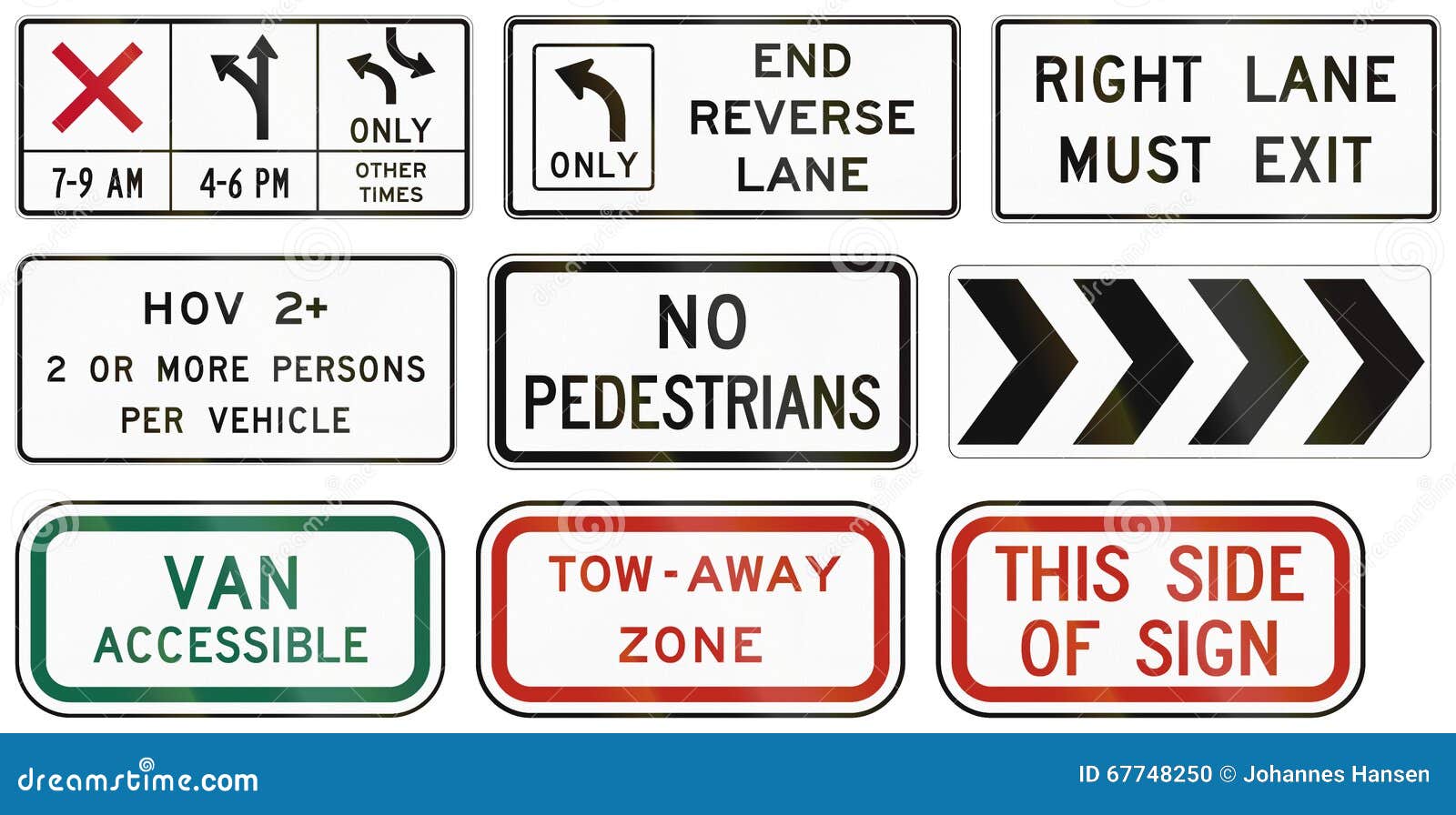Regulatory United States Mutcd Road Signs Stock Illustration