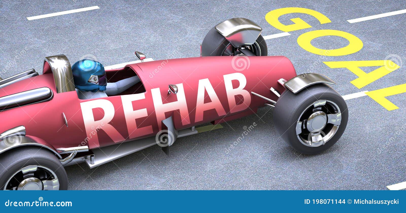 Rehab Ayuda a Alcanzar Objetivos Retratados Como Autos De Carrera Con Una  Frase Rehabilitación Como Metáfora De Rehabilitación Que Stock de  ilustración - Ilustración de objeto, alcance: 198071144