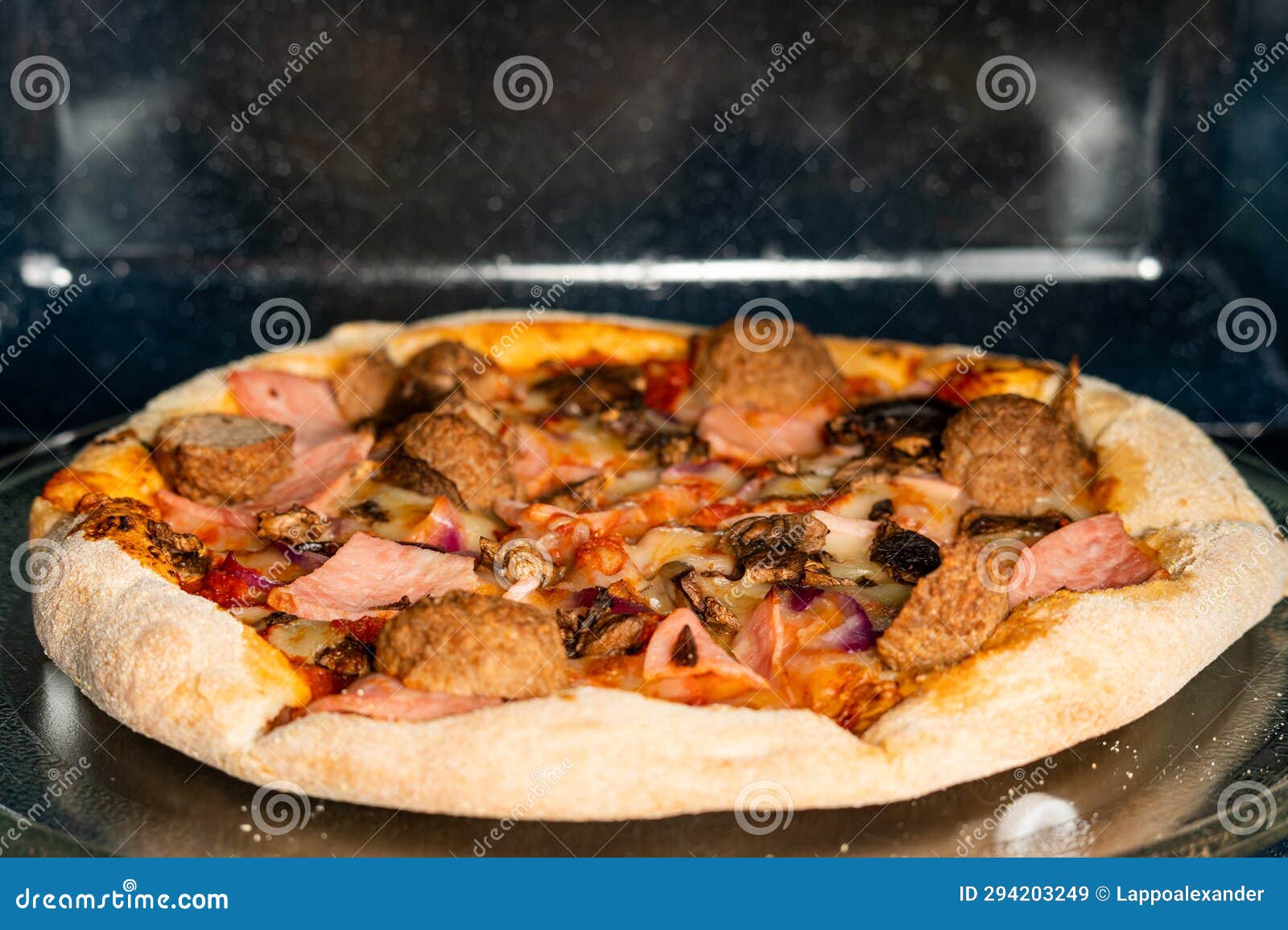 Reheating Pizza in the Microwave Stock Image Image of cooking, closeup 294203249