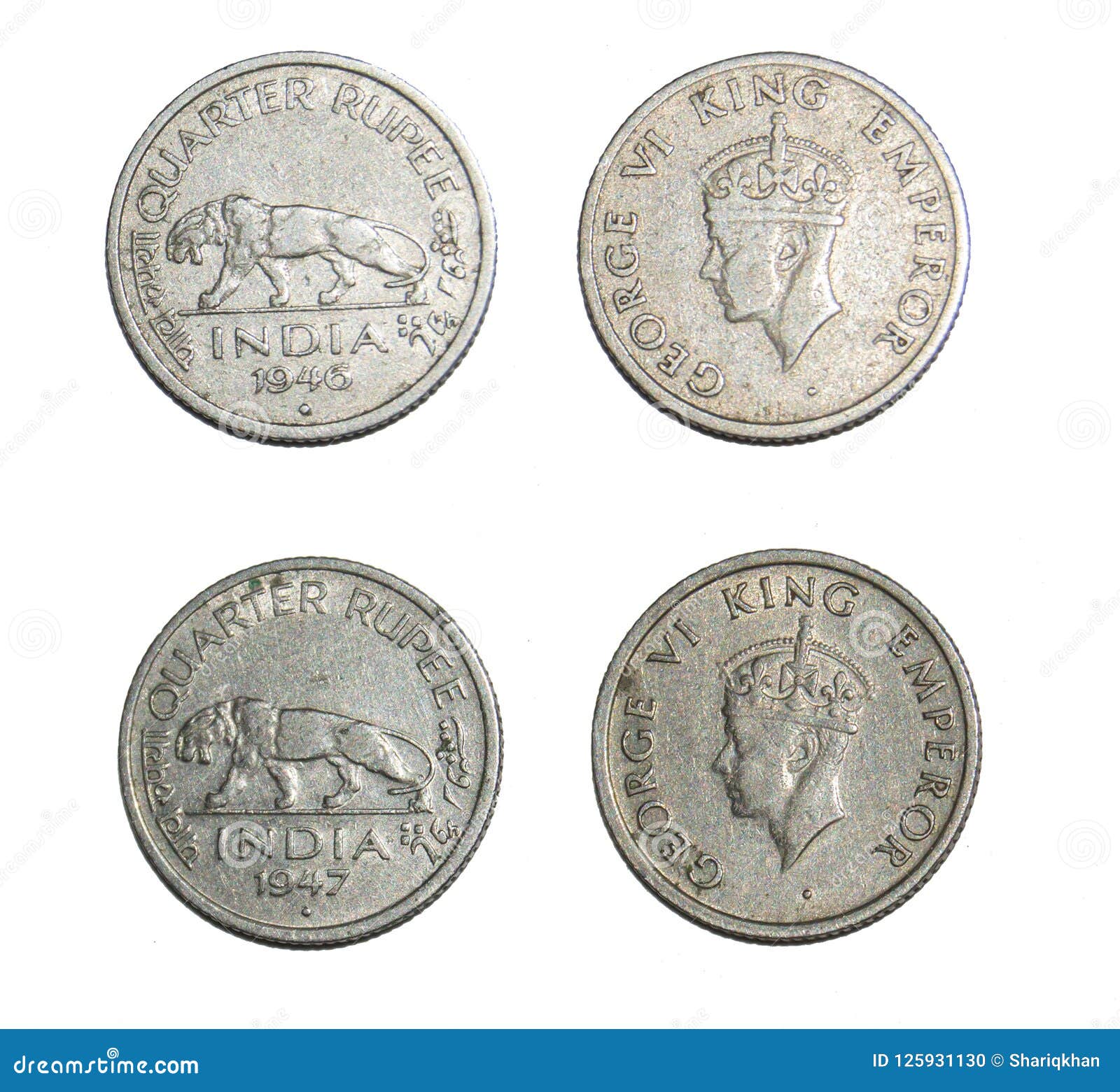 Rei Britânico Idoso Emperor India De George VI Da Moeda Foto de Stock -  Imagem de bombaim, centavo: 125931130