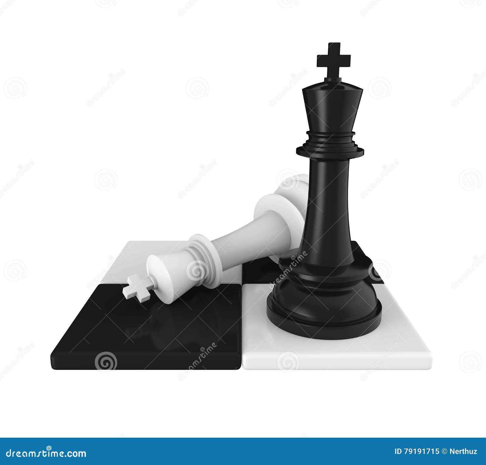 Destruição Rei Xadrez Branco Ilustração Conceitual Checkmate Com