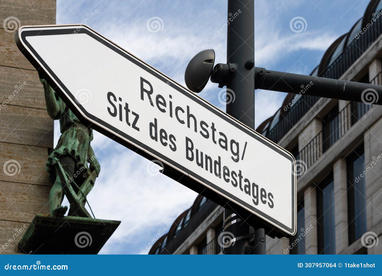 reichstag and sitz des bundestages sign