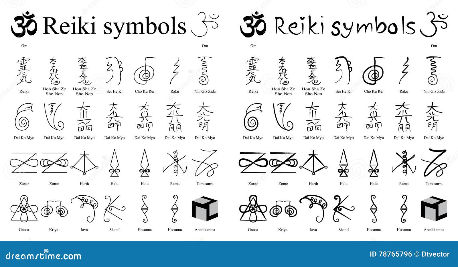 reiki calligraphy set