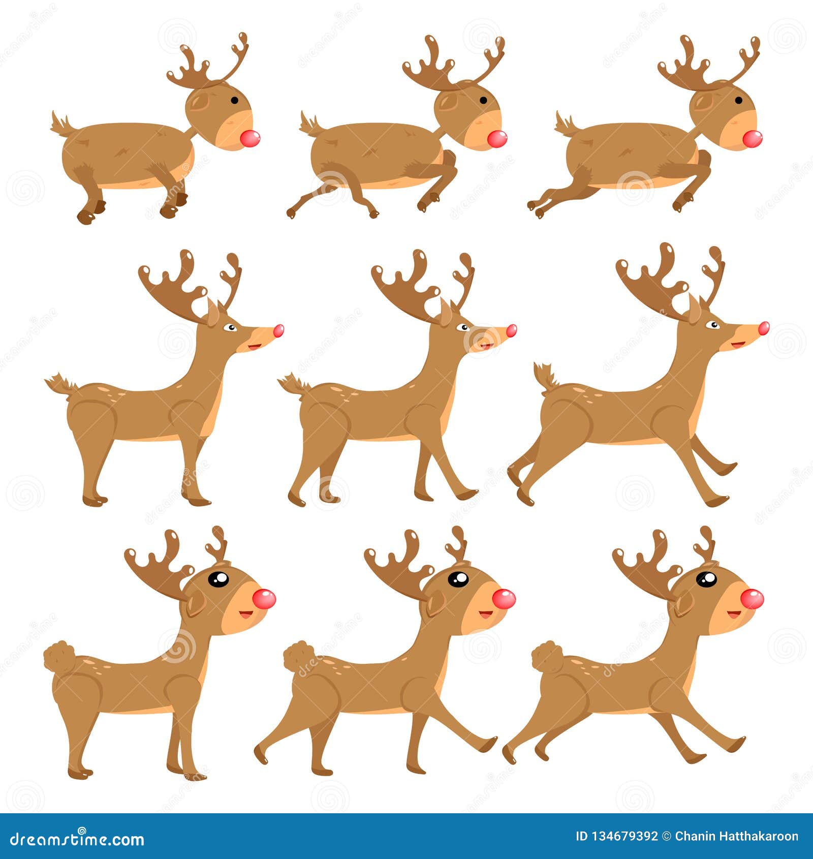 Reindeer, Cartoon Vector Set Collection, Decoration for Kids, Baby, Animal Character Isolated on White Background Illustration Stock Vector - Illustration of happiness, holiday: 134679392 Reindeer, Cartoon Vector Set Collection, Decoration for Kids, Baby, Animal Character Isolated on White Background Illustration Stock Vector - Illustration of happiness, holiday: 134679392
