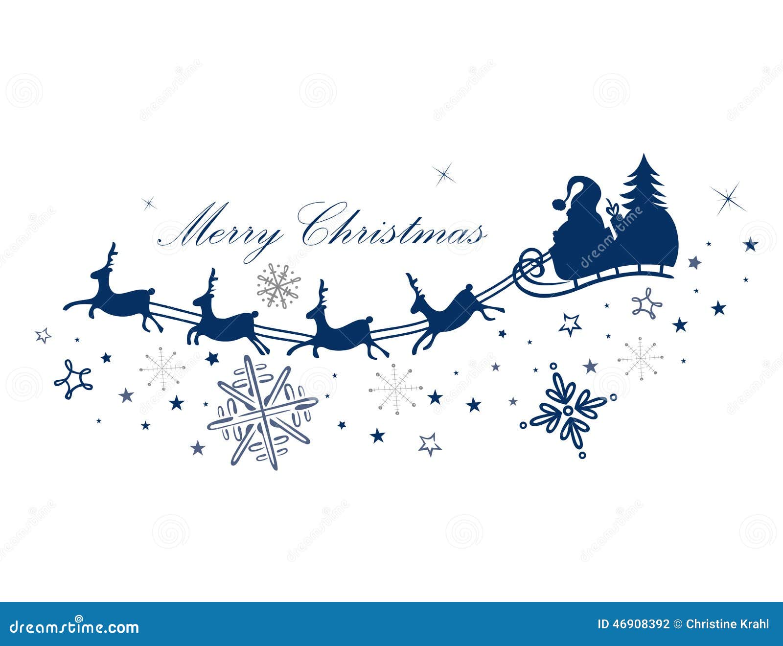 Reindeer, santa claus stock vector. Illustration of santa - 46908392