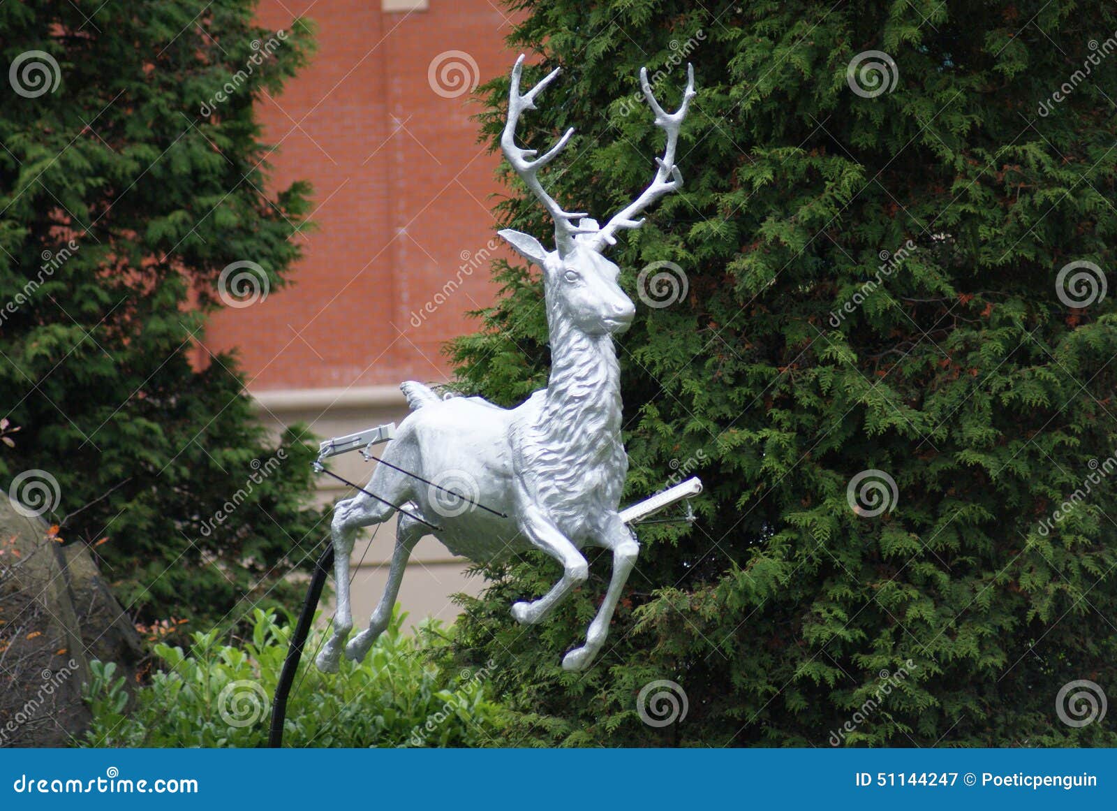 Reindeer Statue stock image. Image of dancer, season 51144247