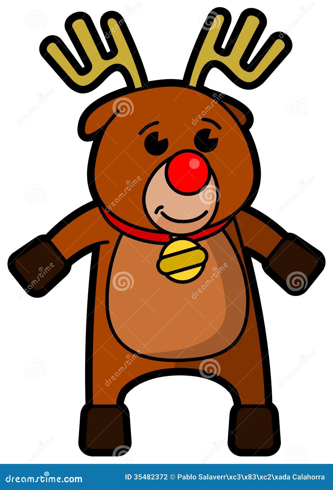 Reindeer stock vector. Illustration of clipart, brown - 35482372